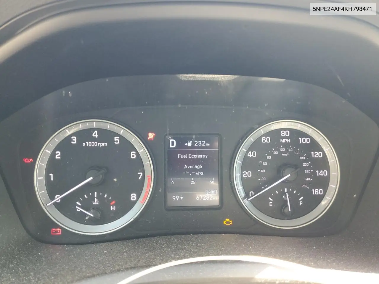 5NPE24AF4KH798471 2019 Hyundai Sonata Se