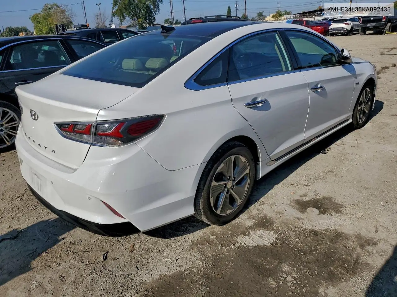 KMHE34L35KA092435 2019 Hyundai Sonata Hybrid