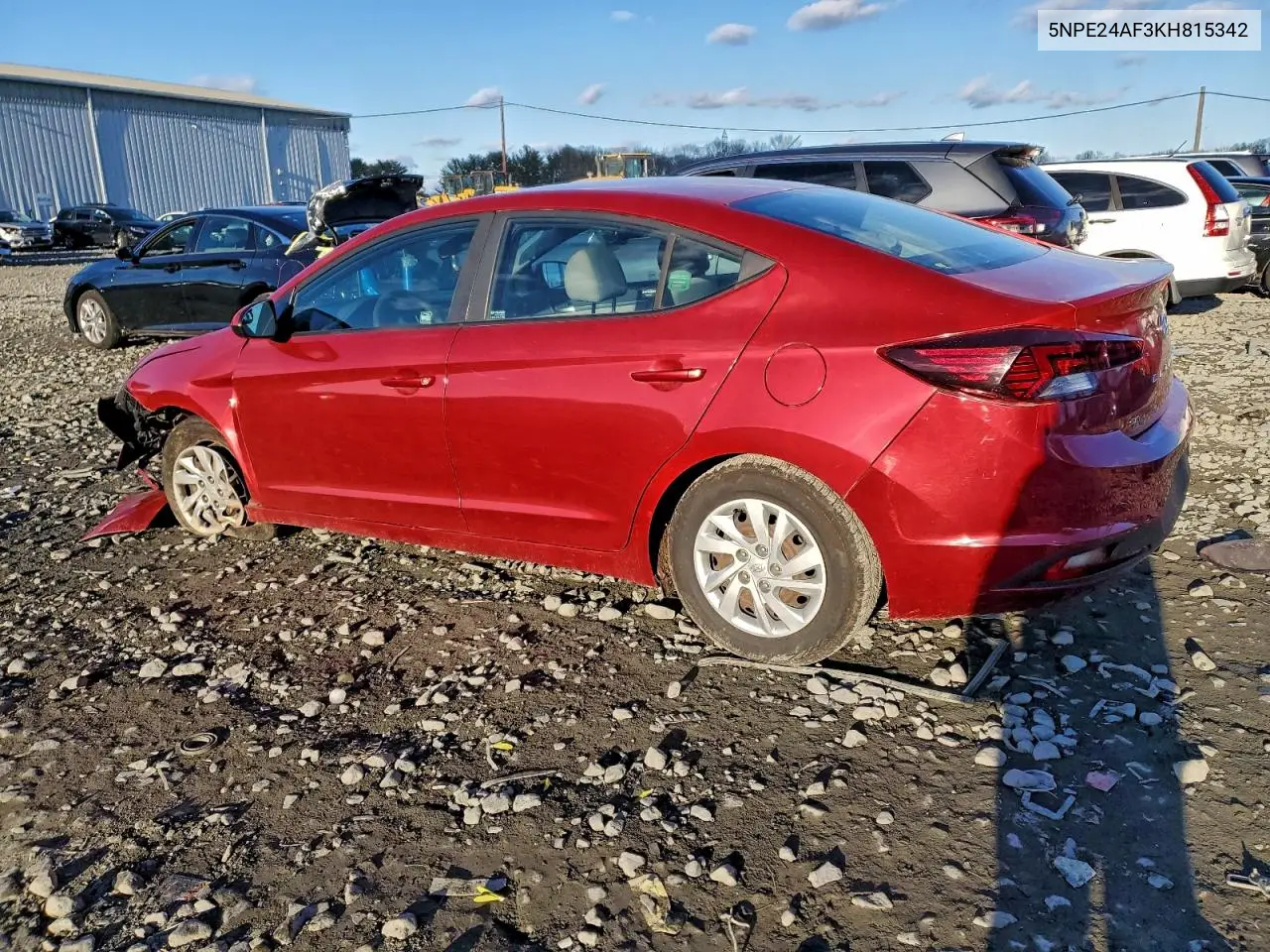 5NPE24AF3KH815342 2019 Hyundai Sonata Se