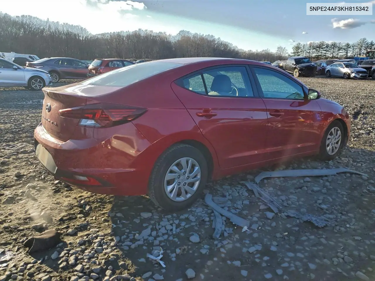 5NPE24AF3KH815342 2019 Hyundai Sonata Se
