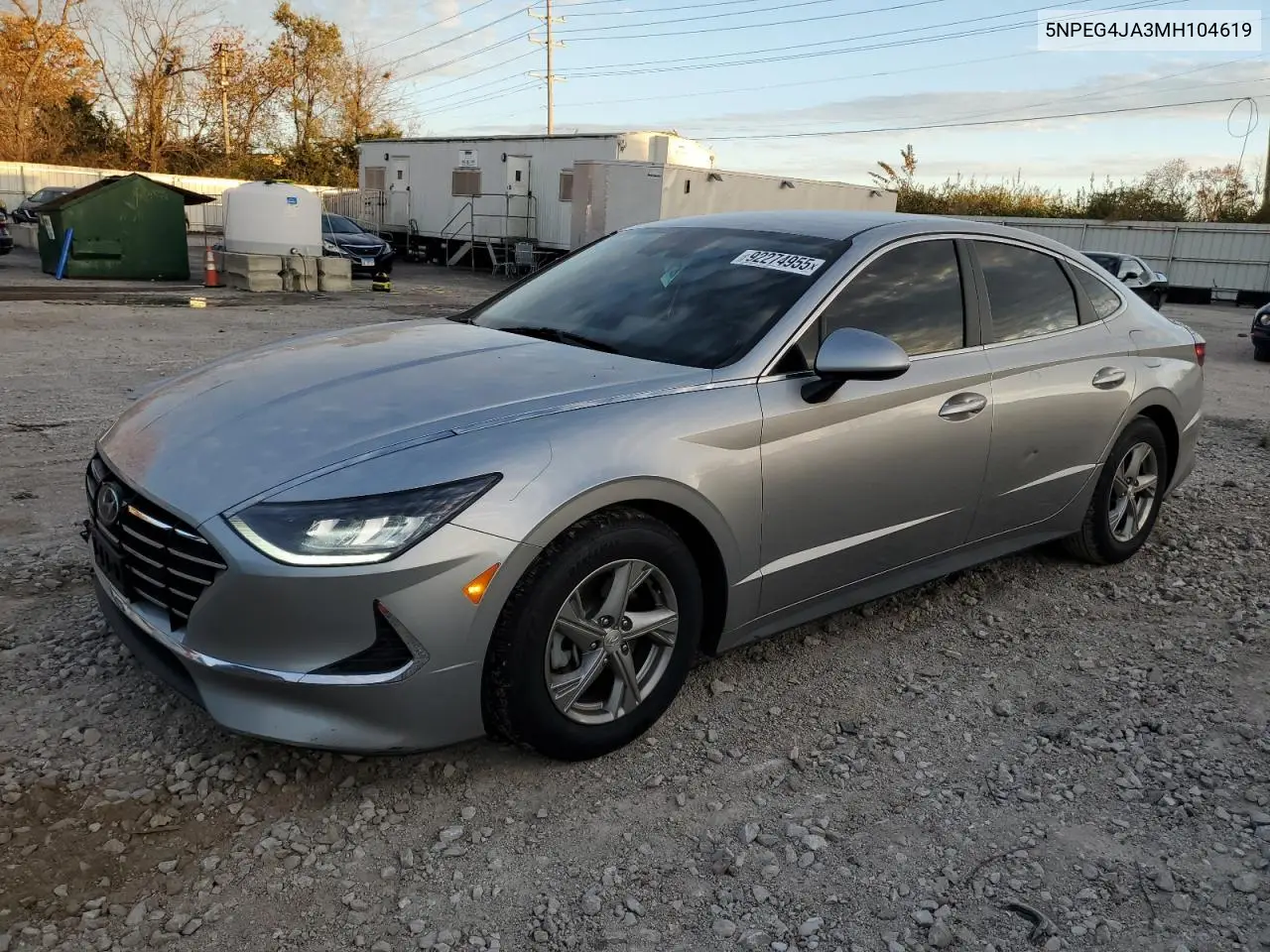 5NPEG4JA3MH104619 2021 Hyundai Sonata Se