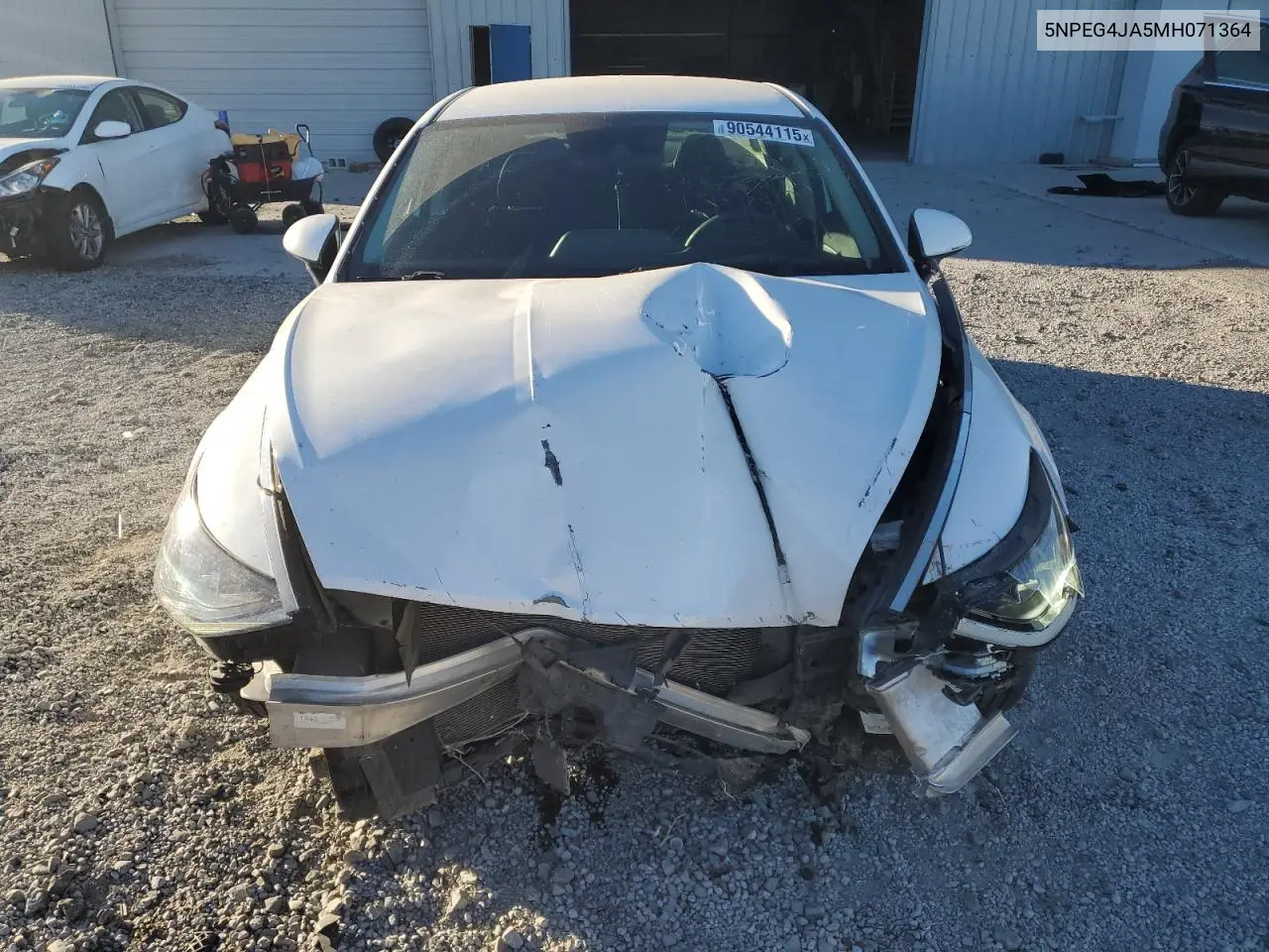 5NPEG4JA5MH071364 2021 Hyundai Sonata Se