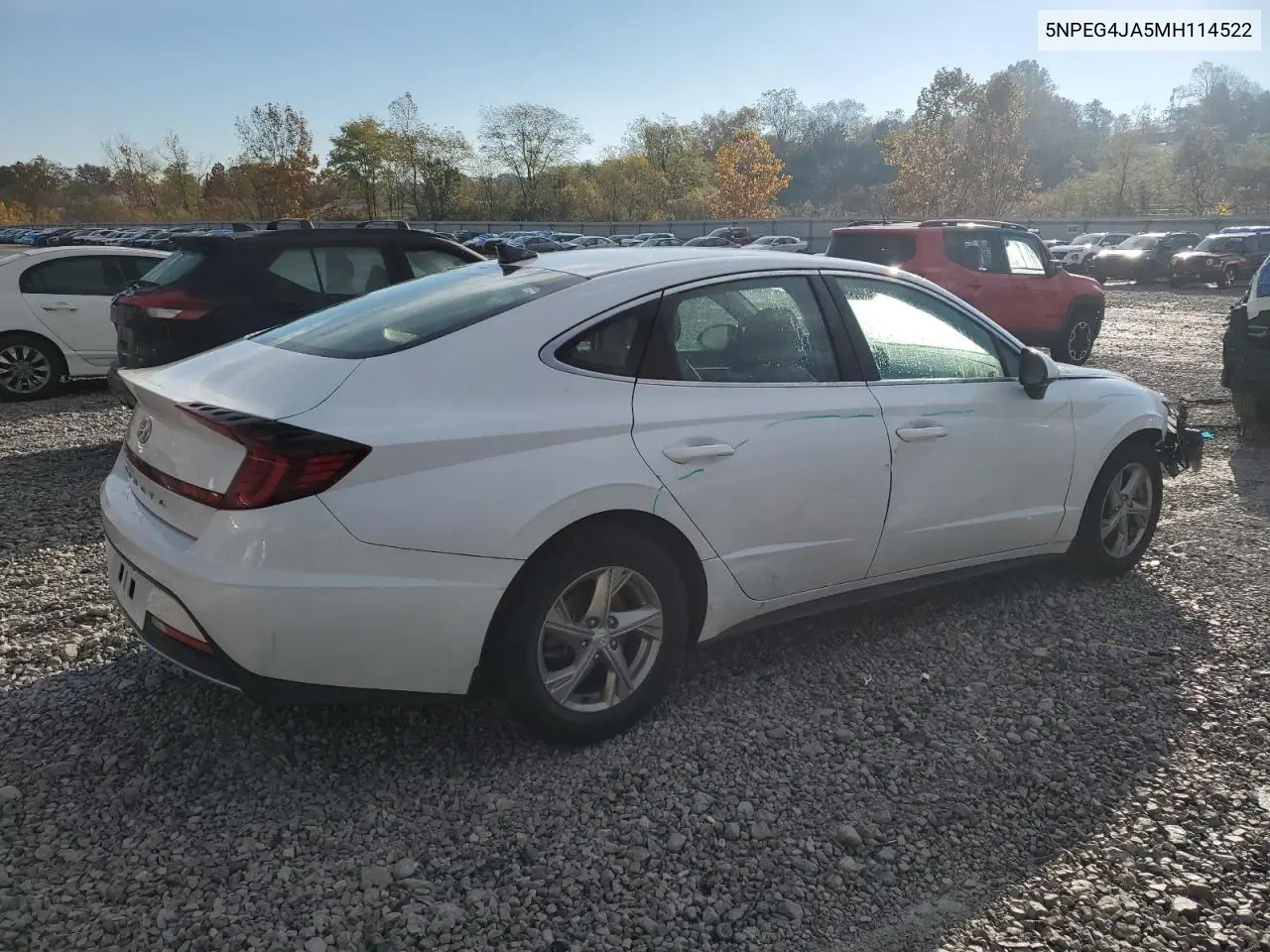 5NPEG4JA5MH114522 2021 Hyundai Sonata Se