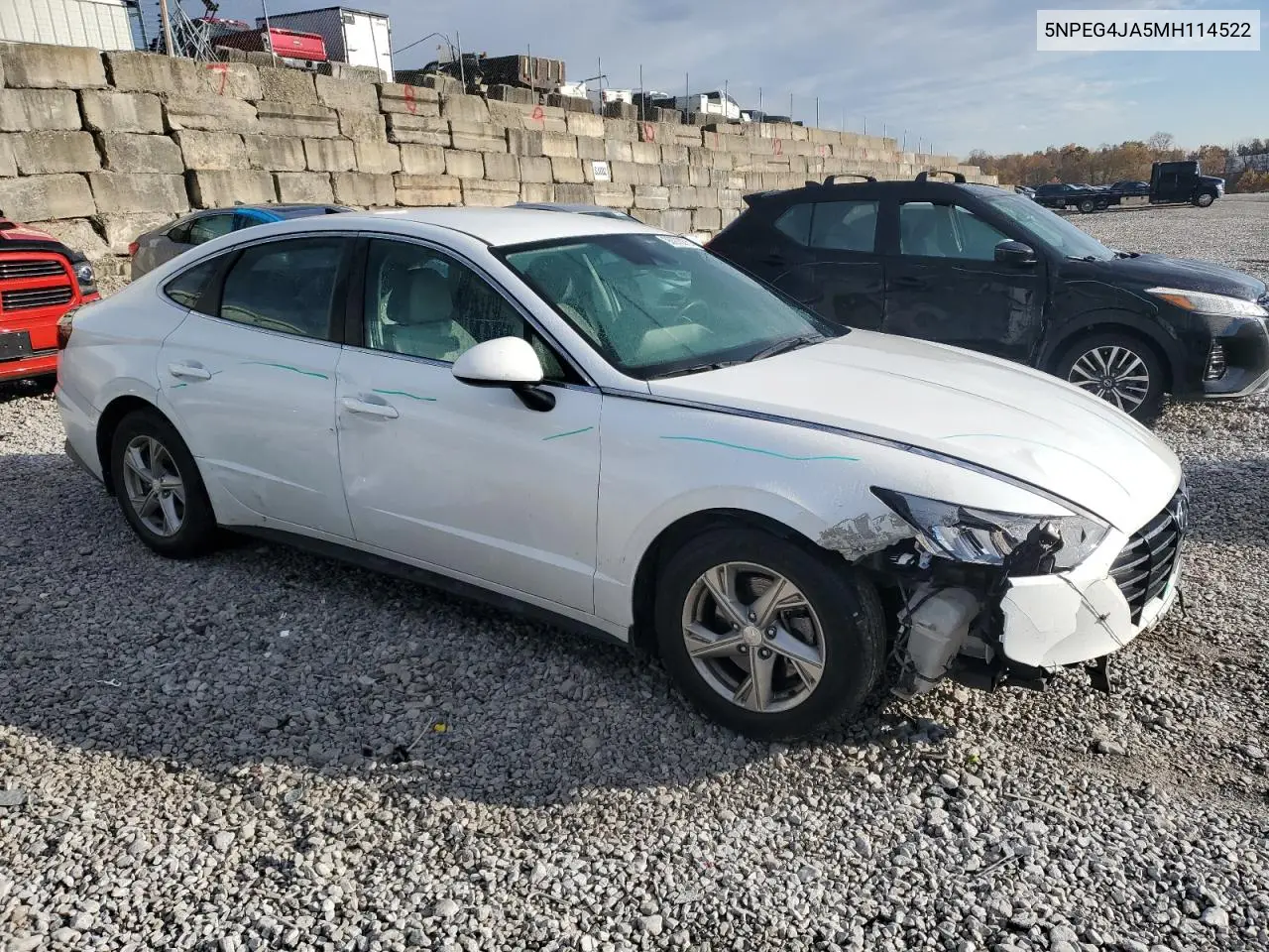 5NPEG4JA5MH114522 2021 Hyundai Sonata Se