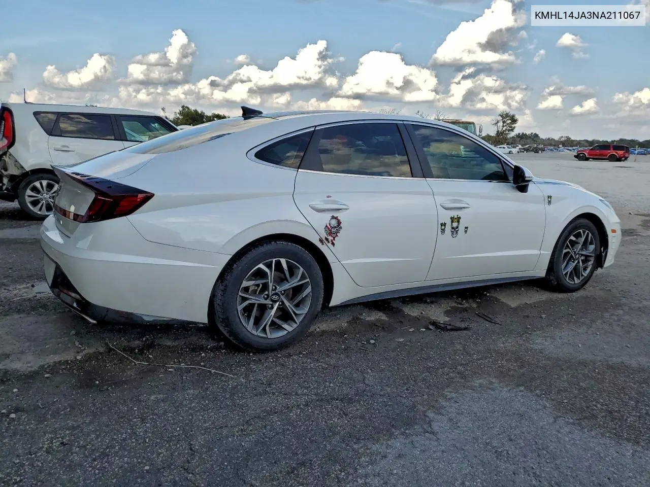KMHL14JA3NA211067 2022 Hyundai Sonata Sel