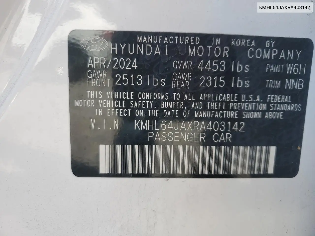 KMHL64JAXRA403142 2024 Hyundai Sonata Sel
