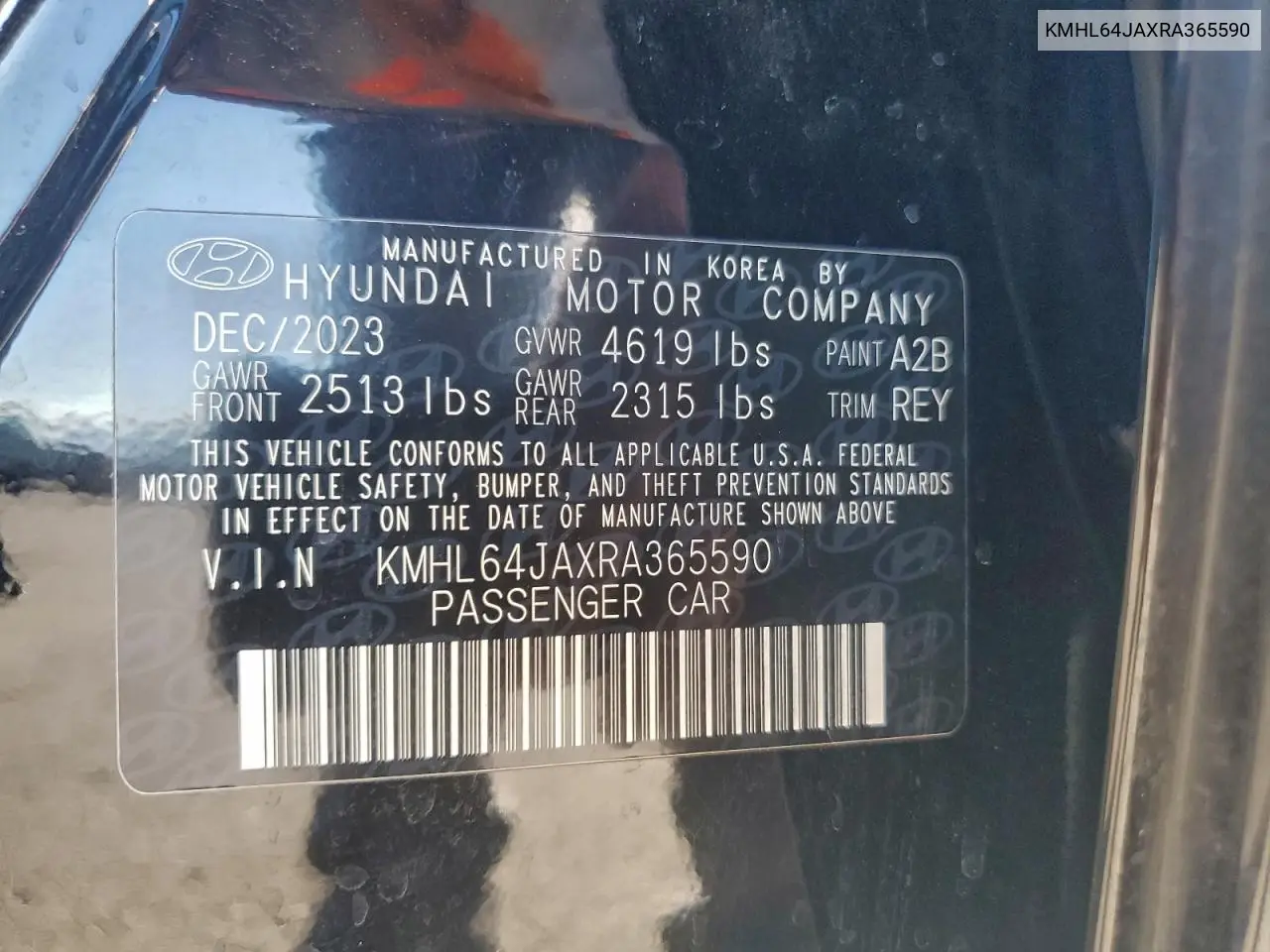 KMHL64JAXRA365590 2024 Hyundai Sonata Sel