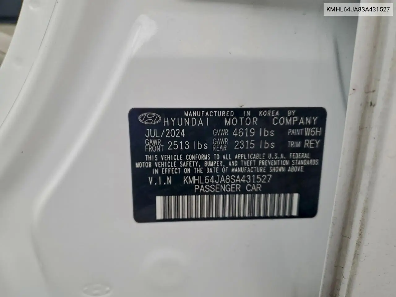 KMHL64JA8SA431527 2025 Hyundai Sonata Sel