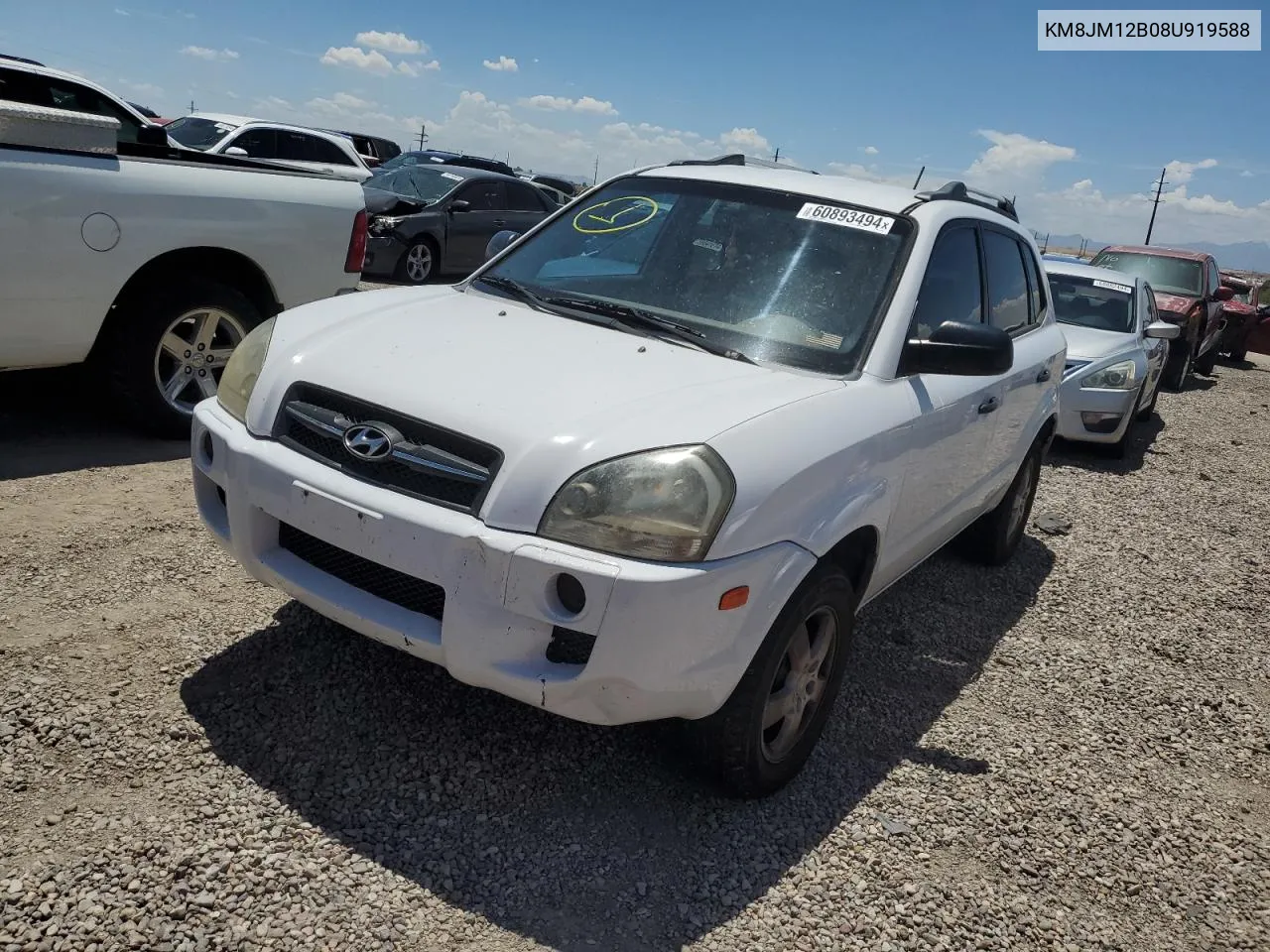 2008 Hyundai Tucson Gls VIN: KM8JM12B08U919588 Lot: 60893494