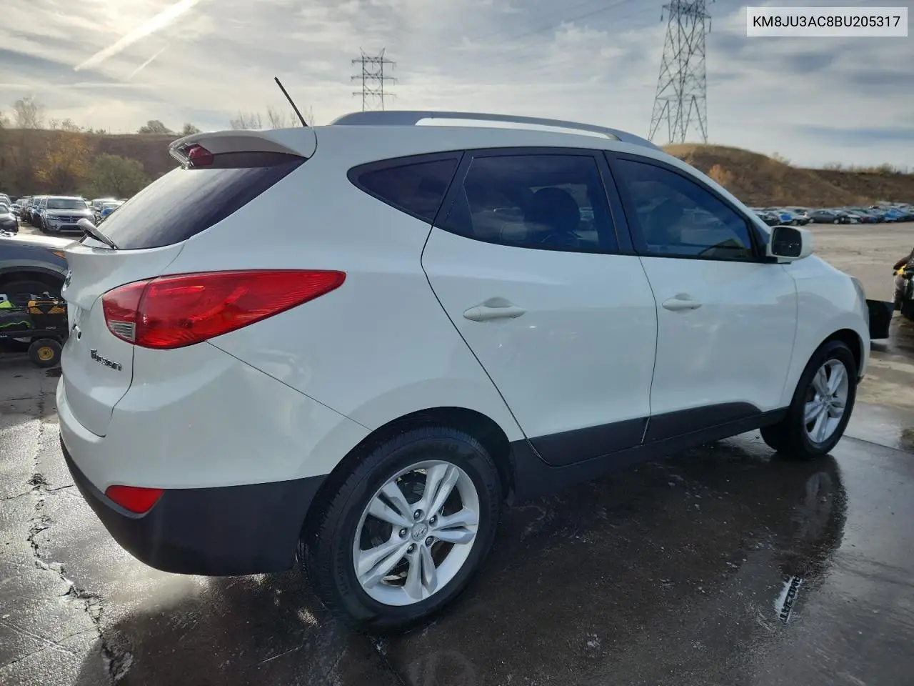 KM8JU3AC8BU205317 2011 Hyundai Tucson Gls