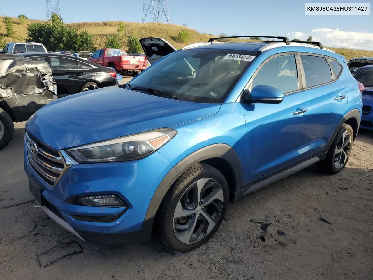 2017 Hyundai Tucson Limited VIN: KM8J3CA28HU311429 Lot: 69930424