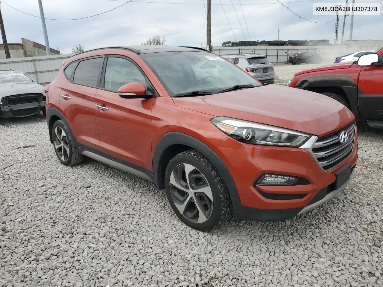 KM8J3CA28HU307378 2017 Hyundai Tucson Limited