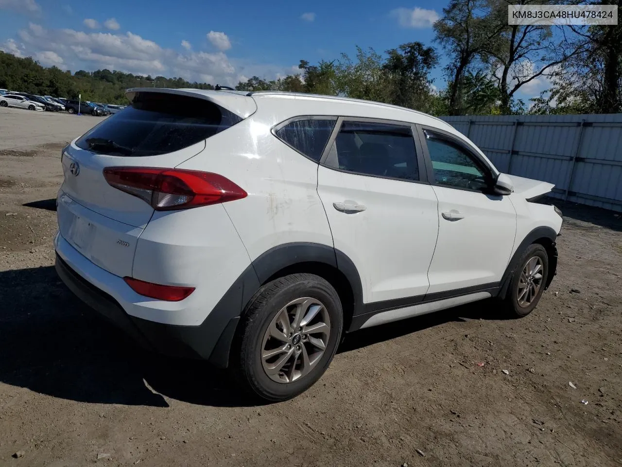 KM8J3CA48HU478424 2017 Hyundai Tucson Limited