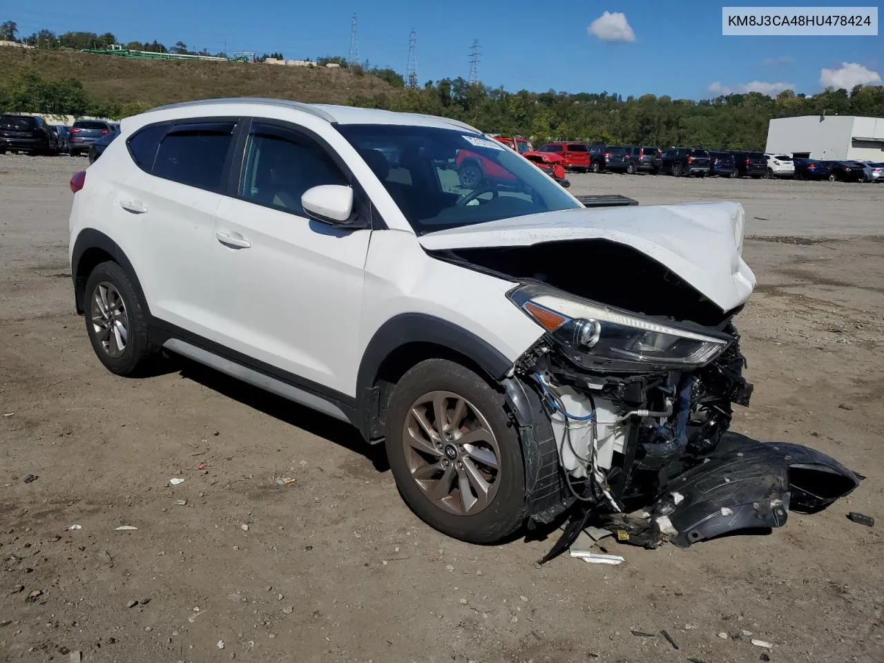 KM8J3CA48HU478424 2017 Hyundai Tucson Limited