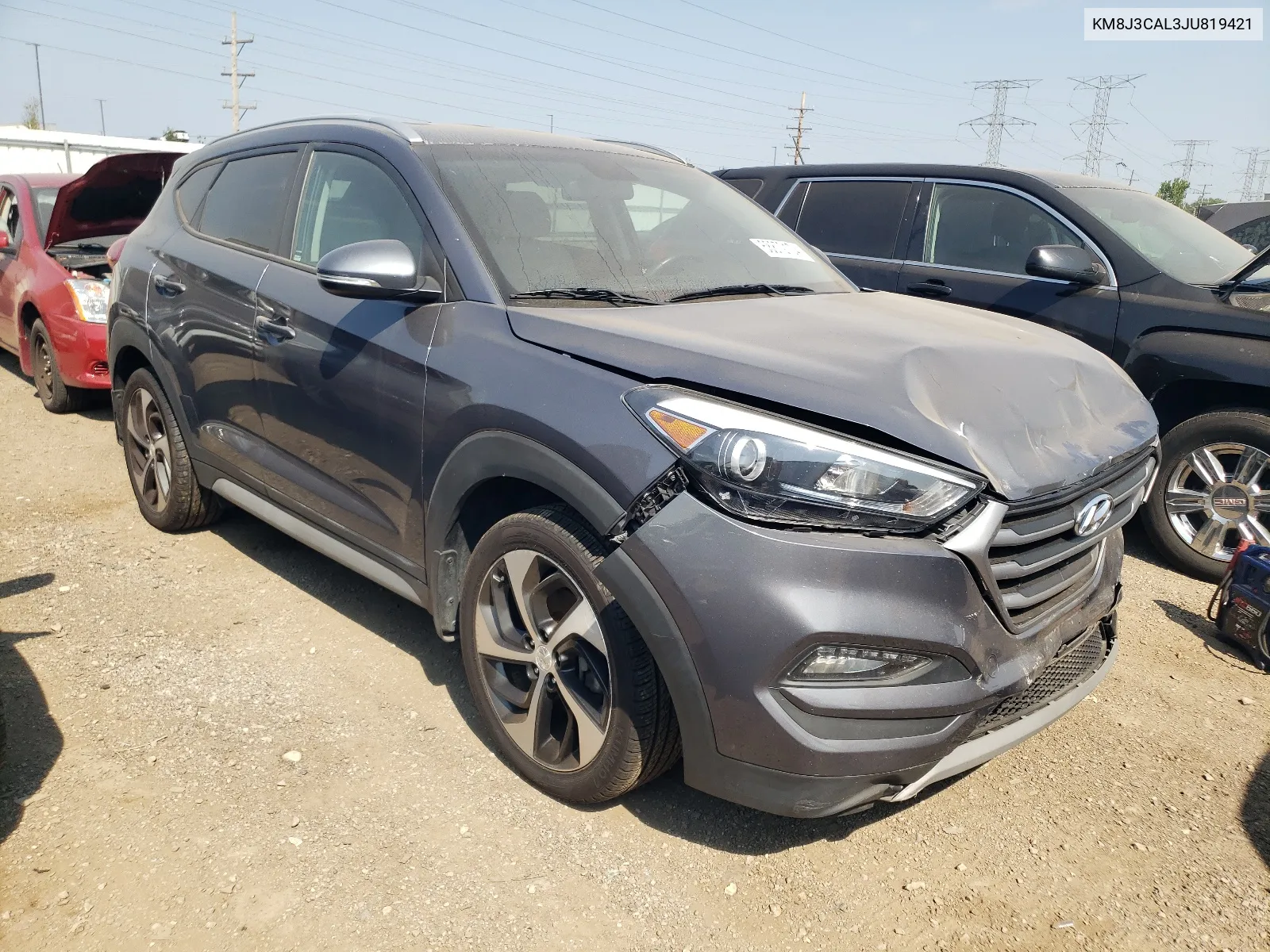 KM8J3CAL3JU819421 2018 Hyundai Tucson Sport