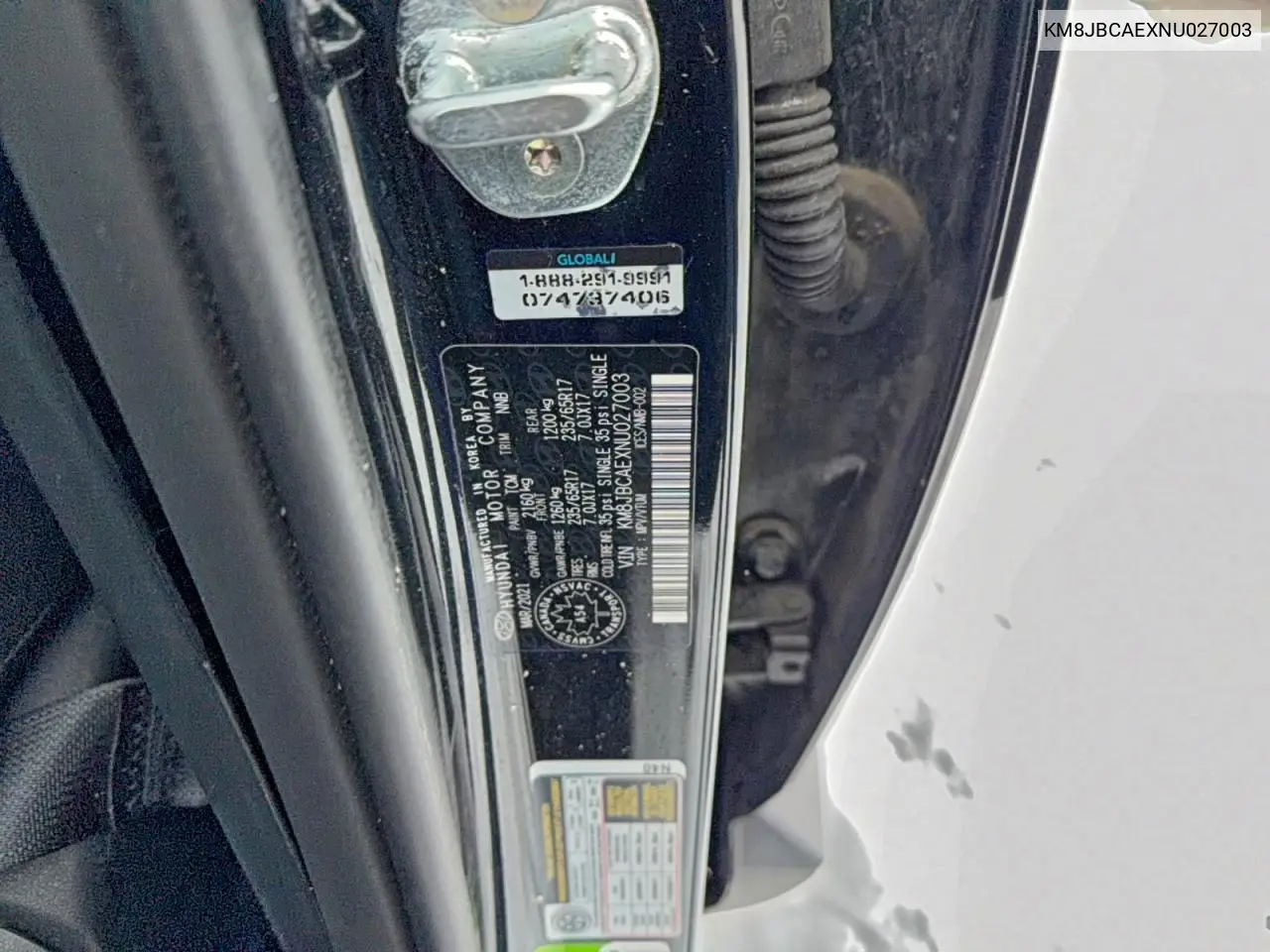 KM8JBCAEXNU027003 2022 Hyundai Tucson Sel