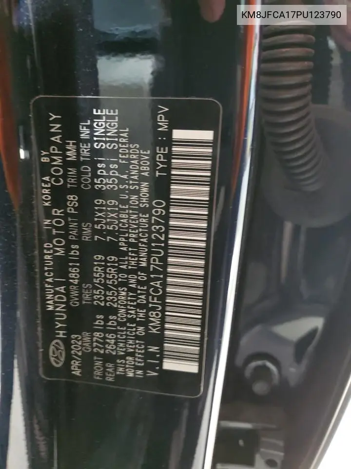 KM8JFCA17PU123790 2023 Hyundai Tucson Sel Convenience