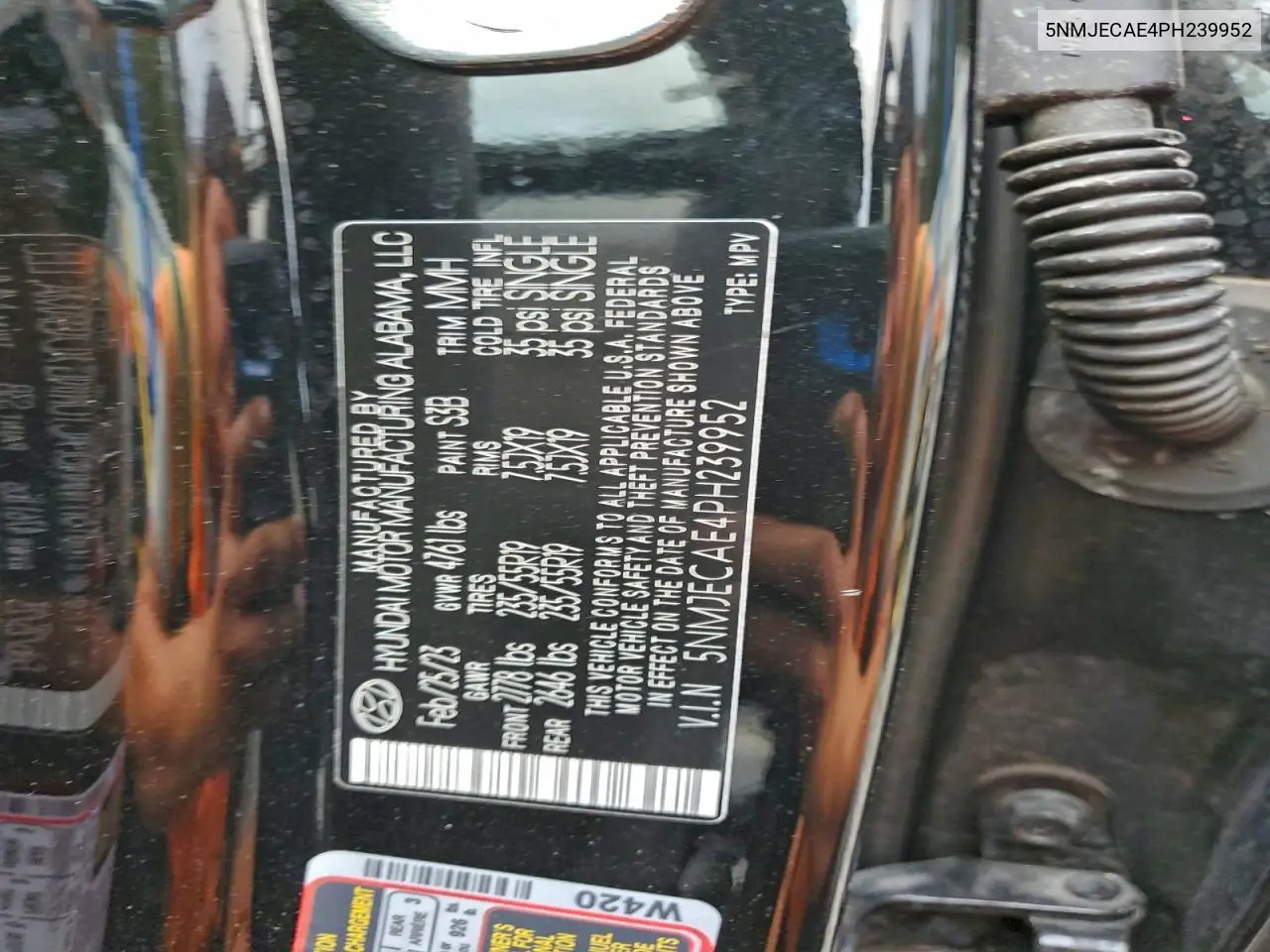 5NMJECAE4PH239952 2023 Hyundai Tucson Limited