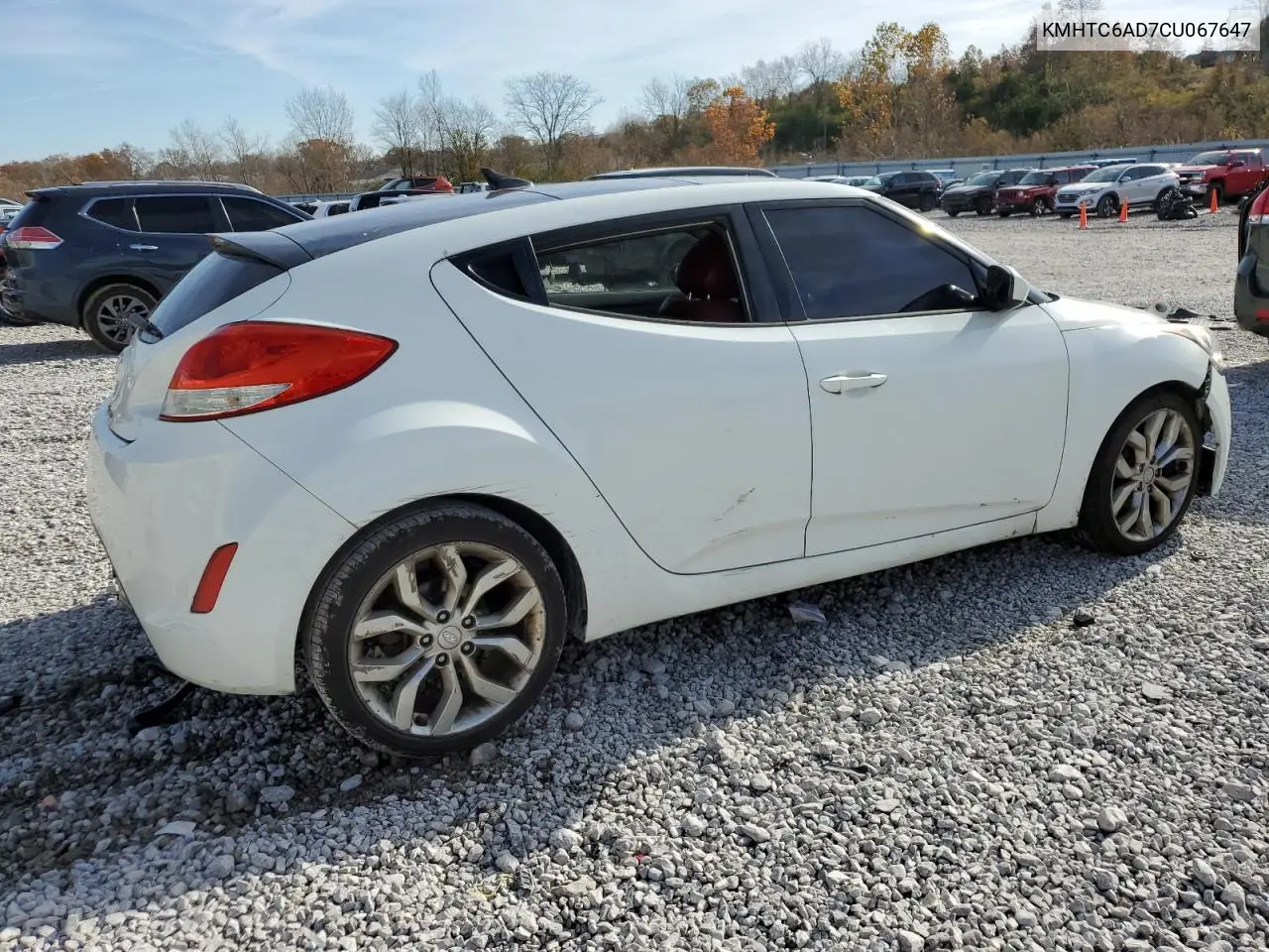 KMHTC6AD7CU067647 2012 Hyundai Veloster