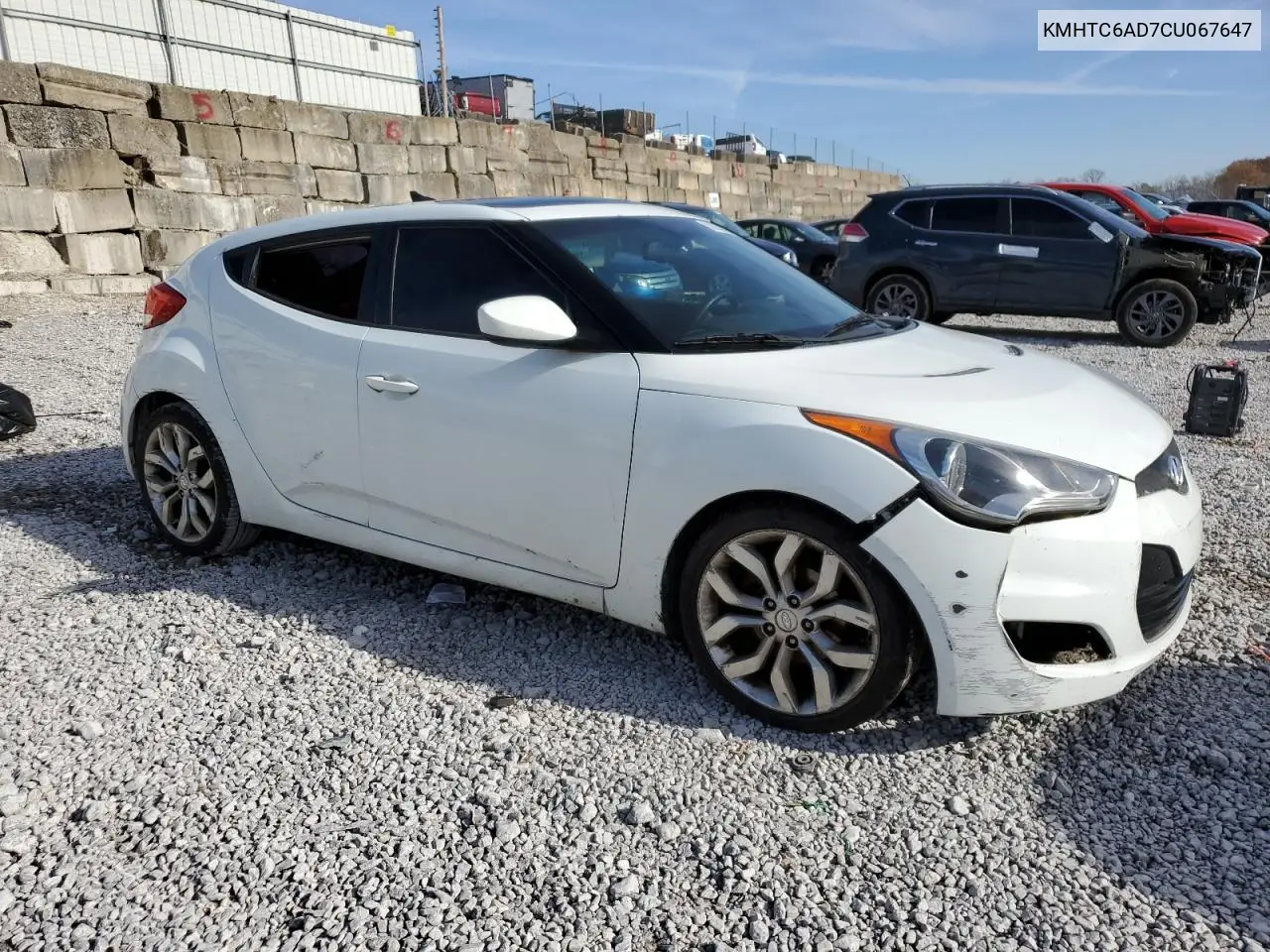 KMHTC6AD7CU067647 2012 Hyundai Veloster