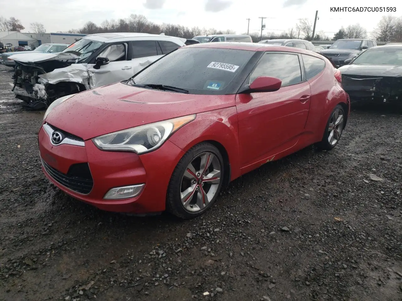 KMHTC6AD7CU051593 2012 Hyundai Veloster