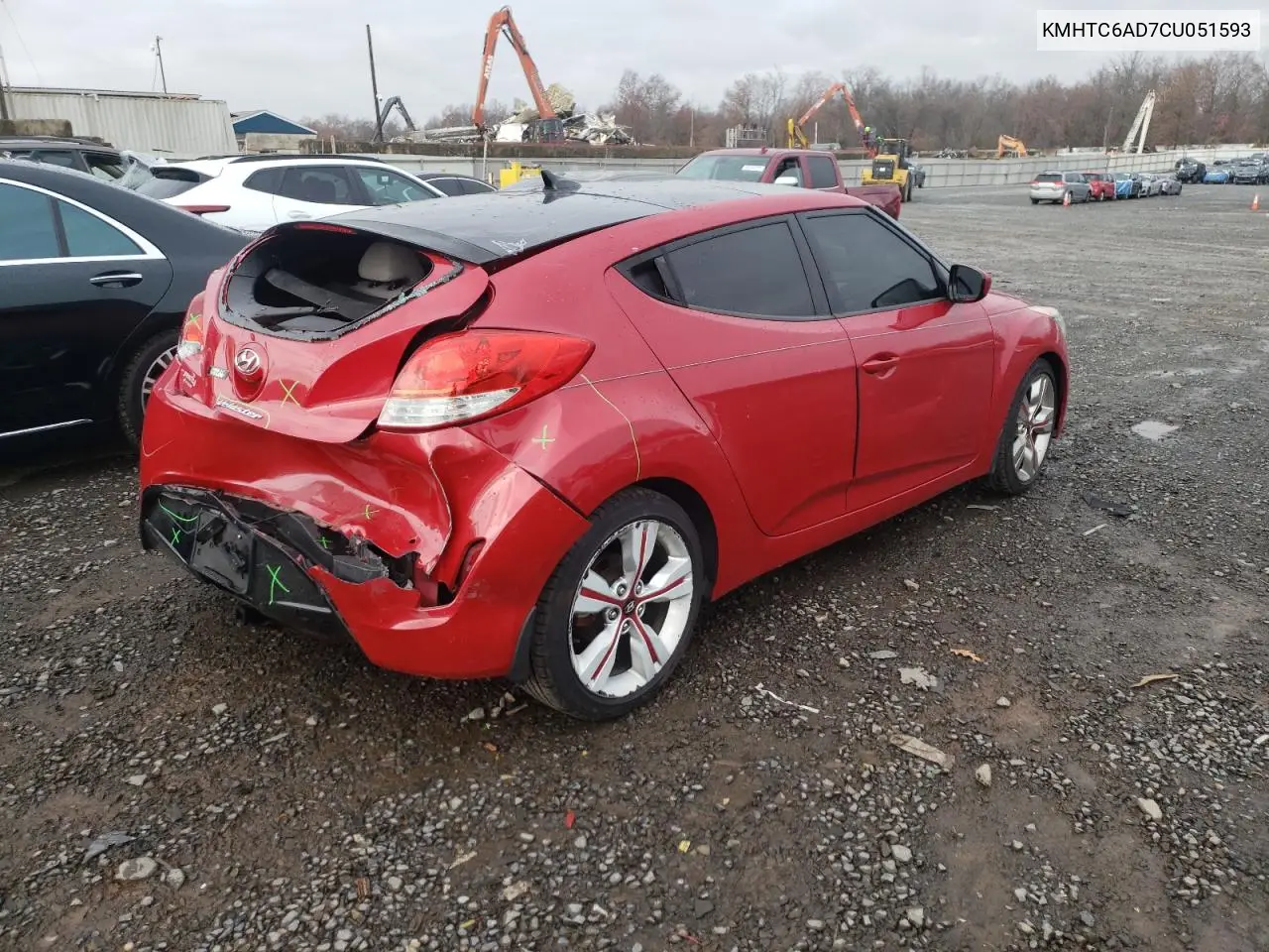 KMHTC6AD7CU051593 2012 Hyundai Veloster