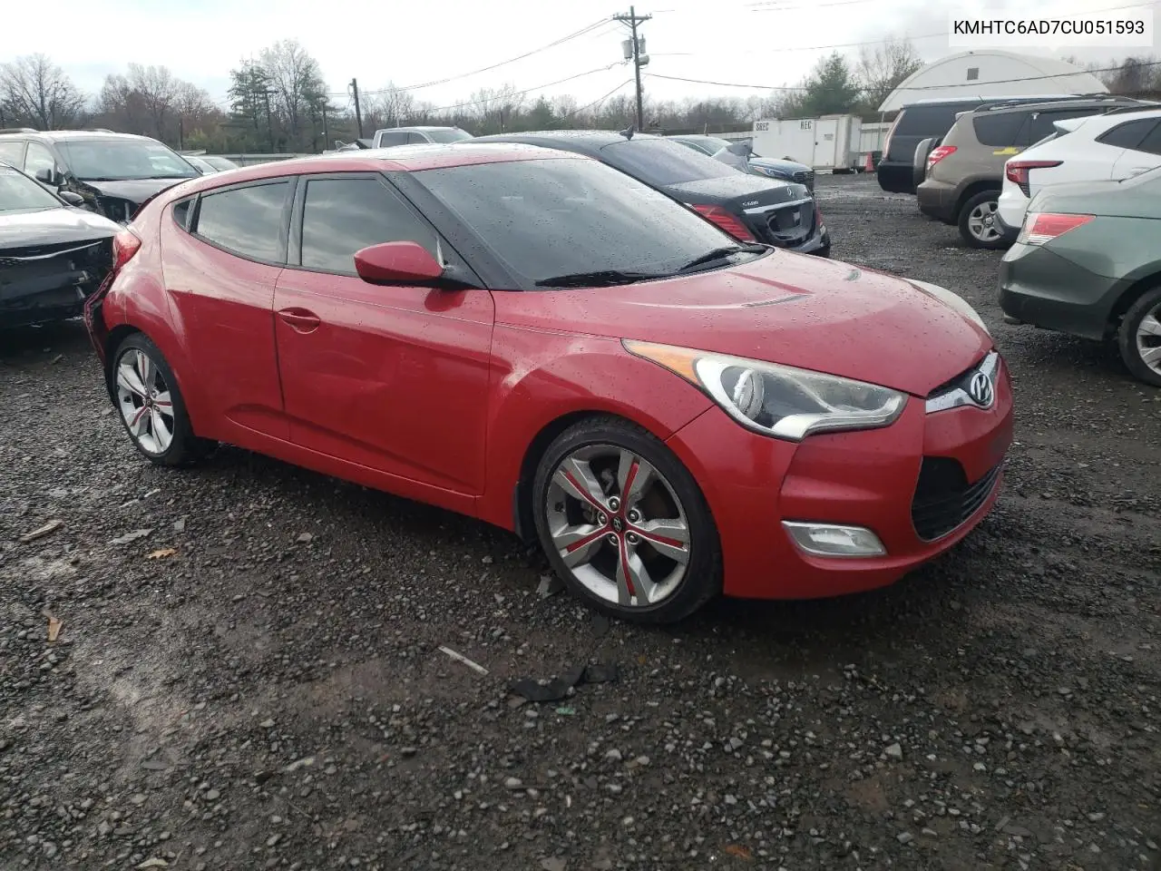 KMHTC6AD7CU051593 2012 Hyundai Veloster