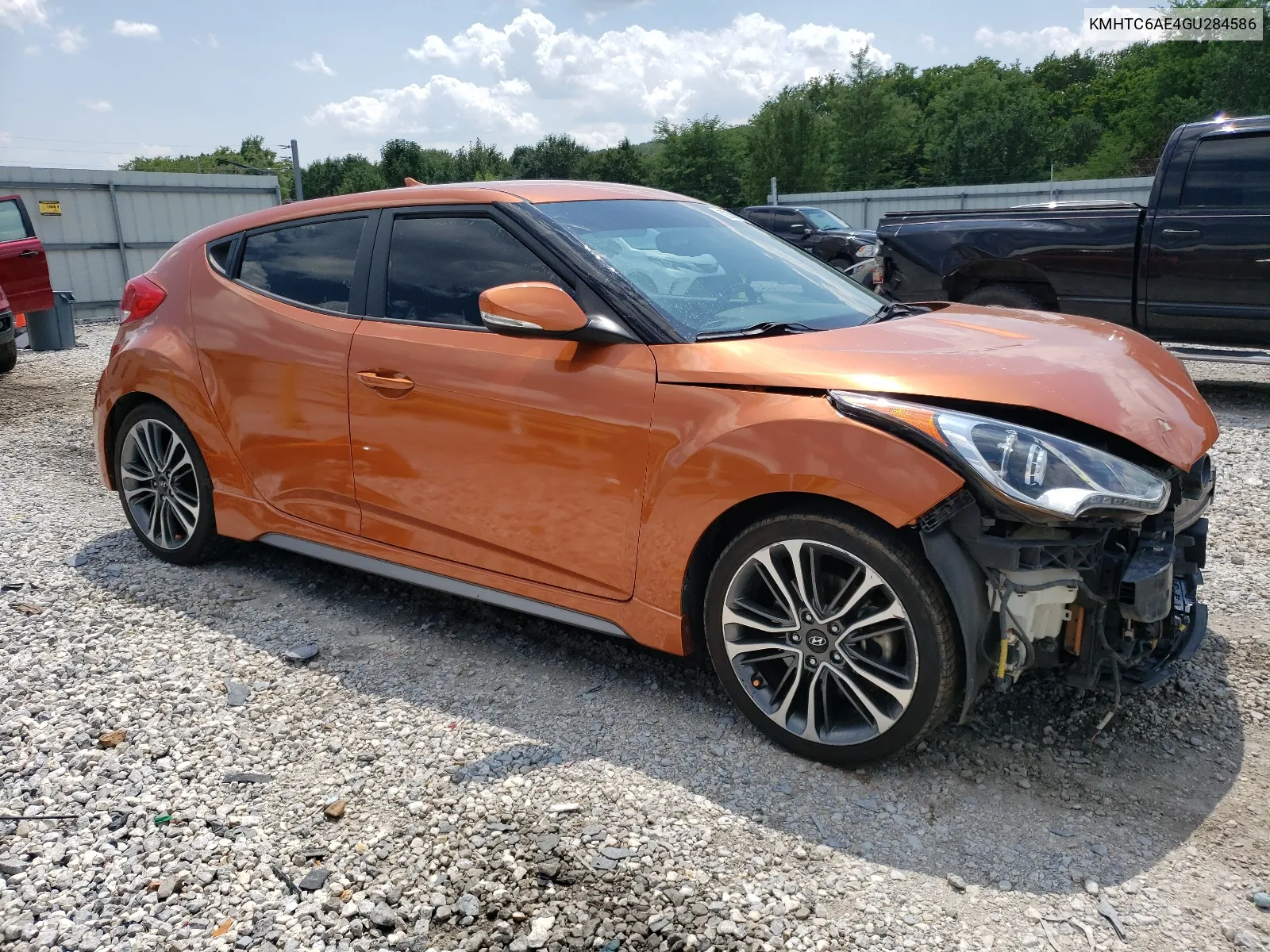 KMHTC6AE4GU284586 2016 Hyundai Veloster Turbo