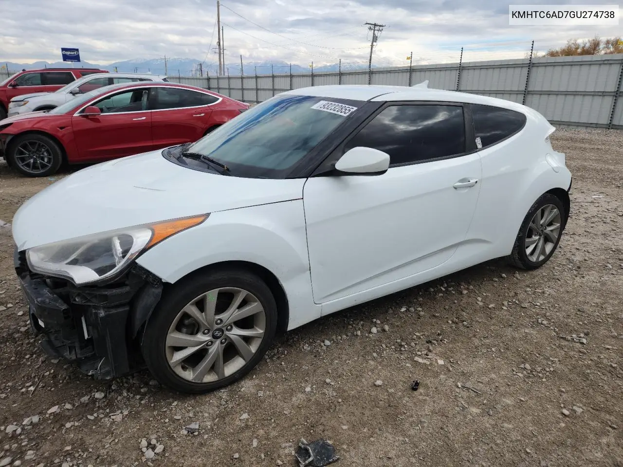 KMHTC6AD7GU274738 2016 Hyundai Veloster Base
