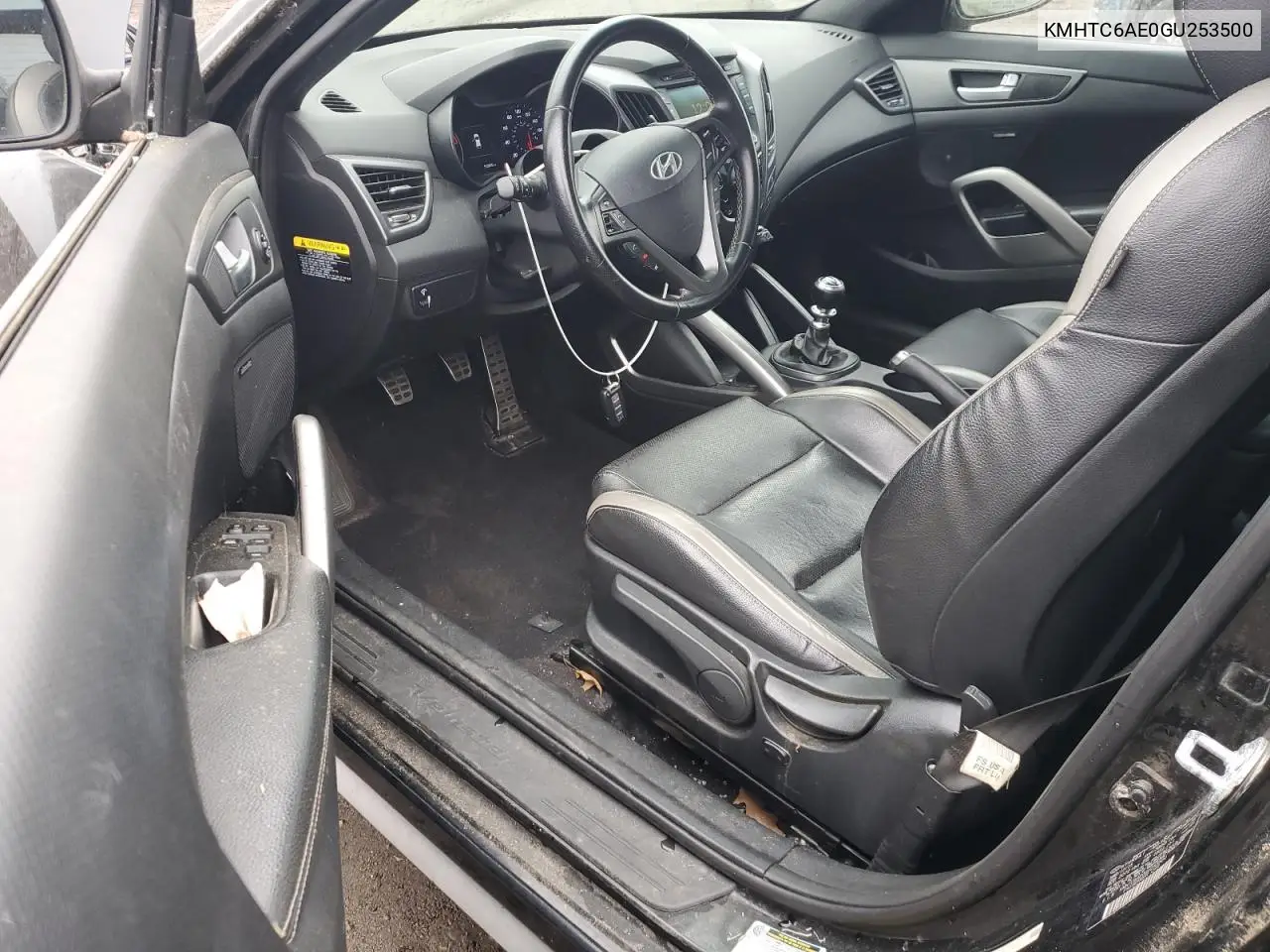 KMHTC6AE0GU253500 2016 Hyundai Veloster Turbo