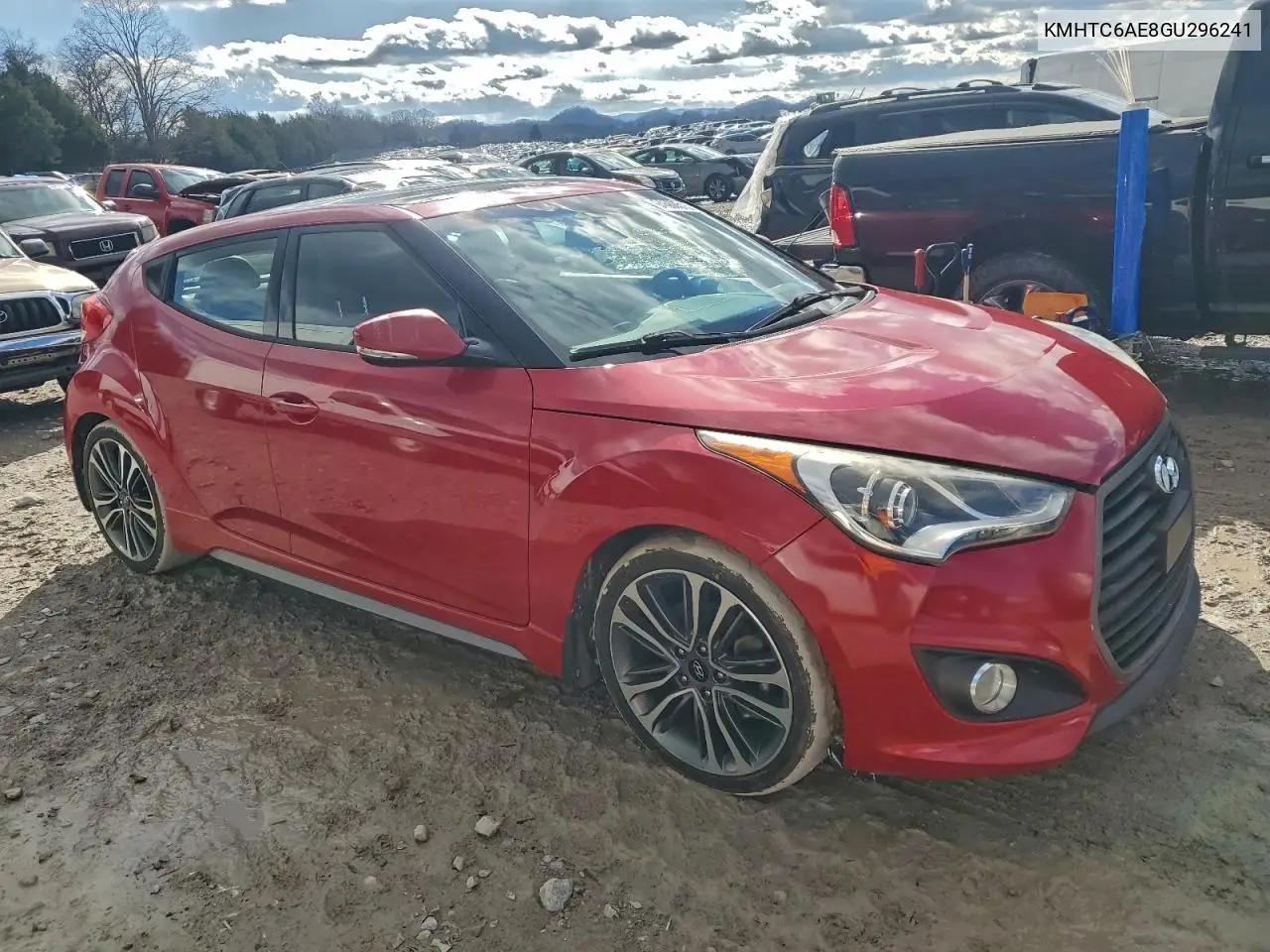 KMHTC6AE8GU296241 2016 Hyundai Veloster Turbo