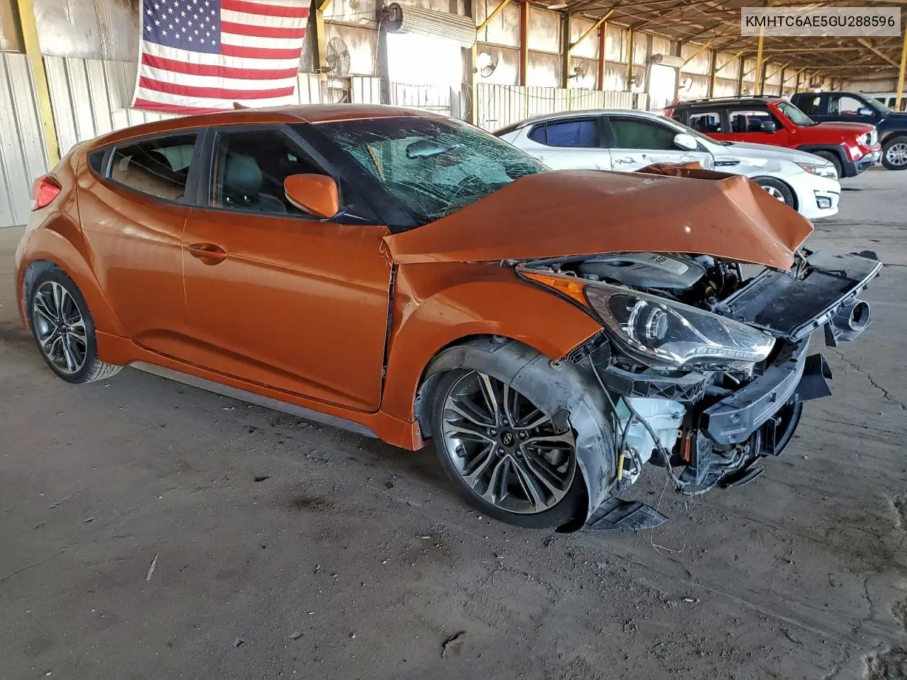 KMHTC6AE5GU288596 2016 Hyundai Veloster Turbo
