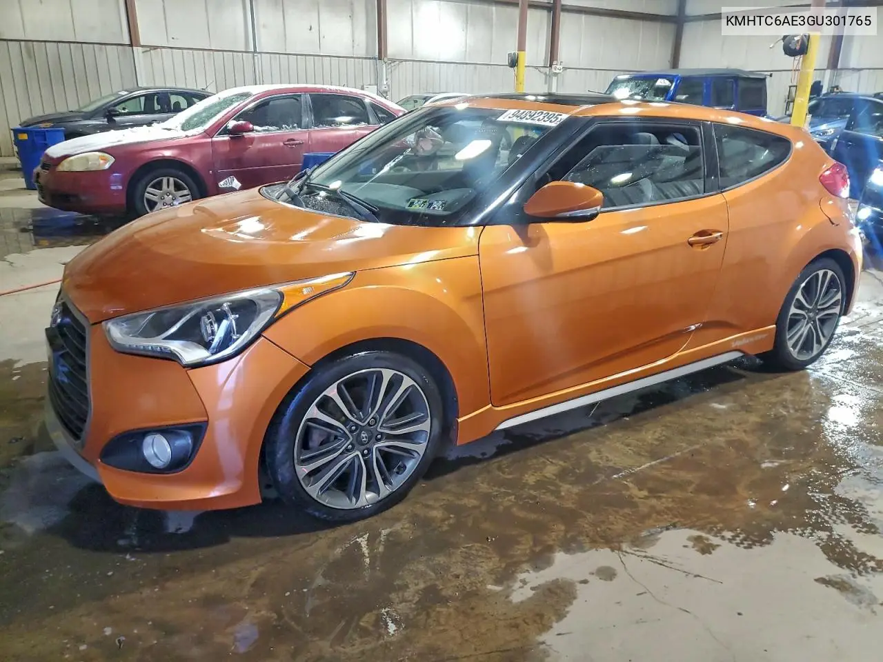 KMHTC6AE3GU301765 2016 Hyundai Veloster Turbo
