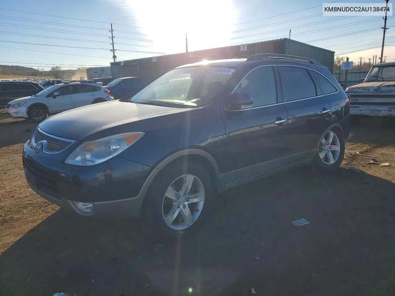 KM8NUDCC2AU138474 2010 Hyundai Veracruz Gls
