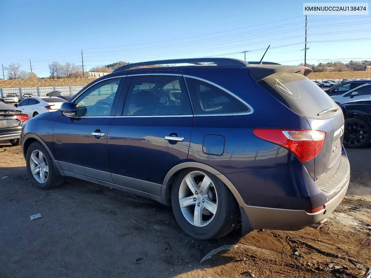 KM8NUDCC2AU138474 2010 Hyundai Veracruz Gls