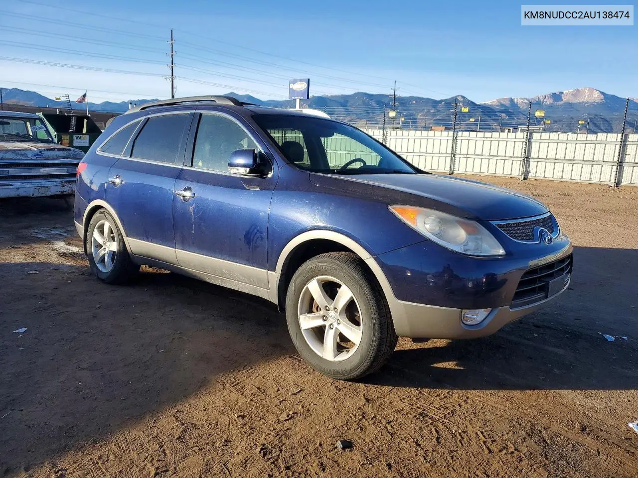 KM8NUDCC2AU138474 2010 Hyundai Veracruz Gls