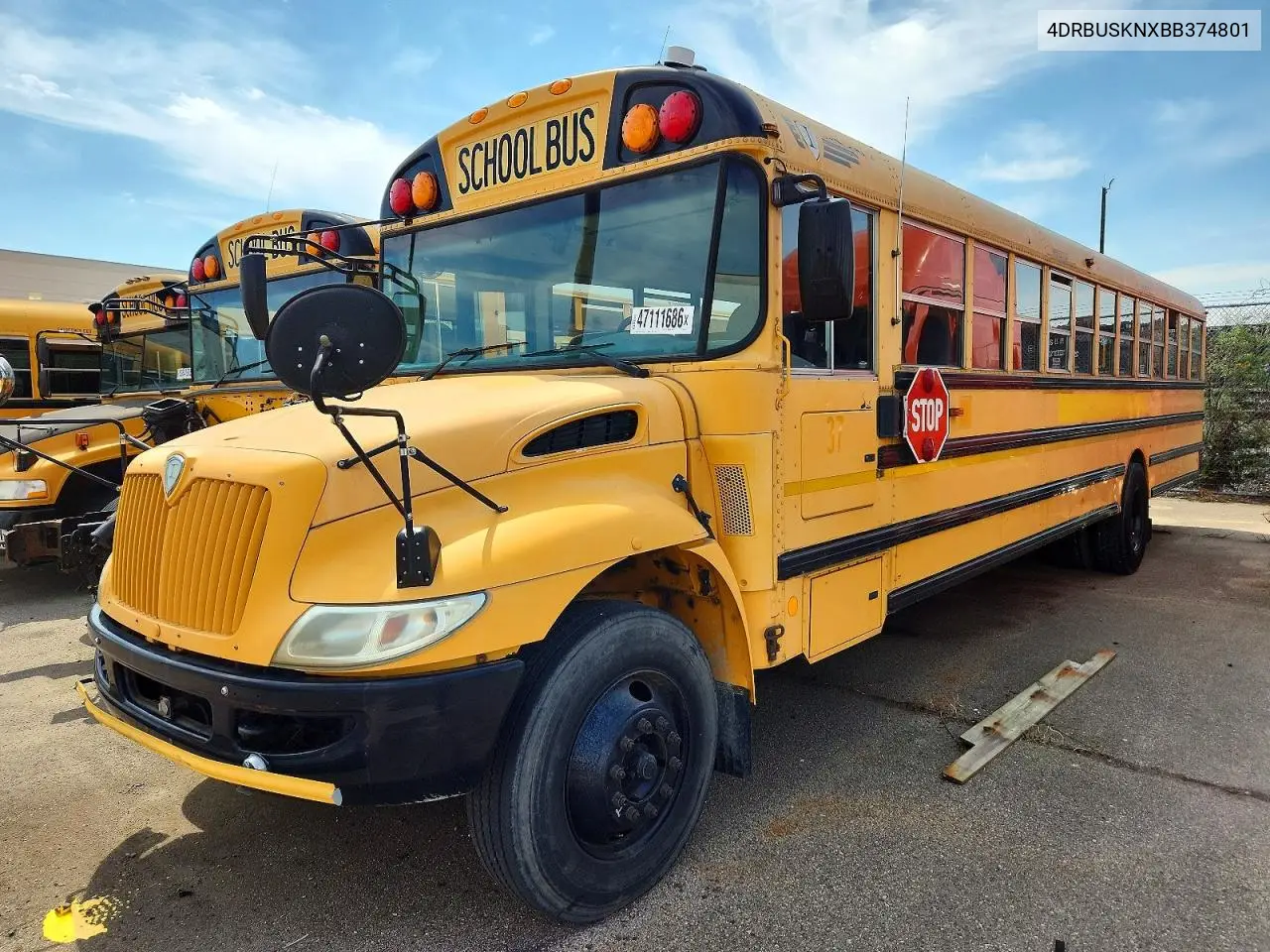2011 Ic Corporation Ce Series School - School Bus VIN: 4DRBUSKNXBB374801 Lot: 47111686
