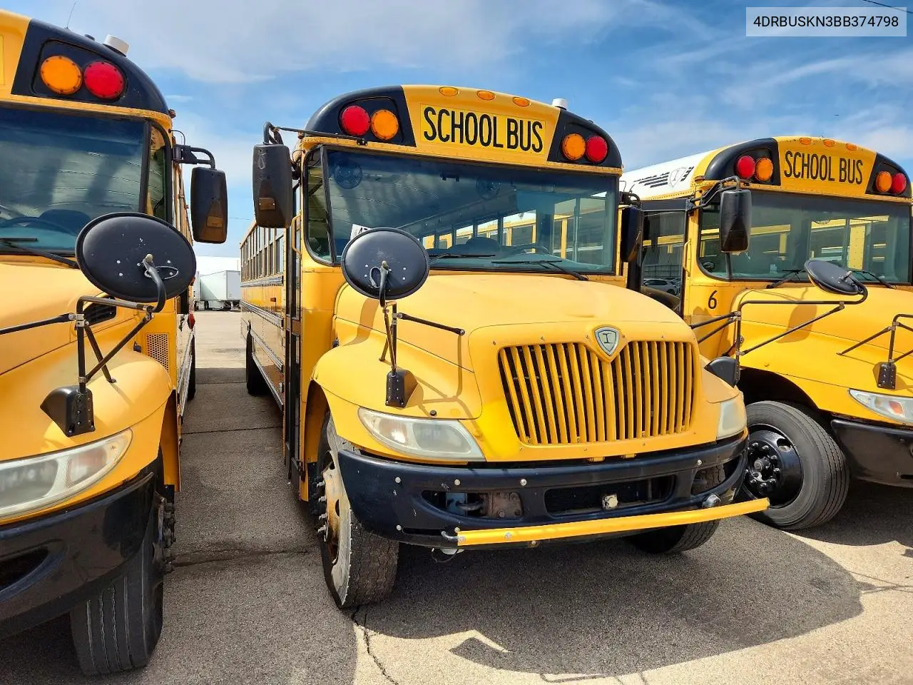 2011 Ic Corporation Ce Series School - School Bus VIN: 4DRBUSKN3BB374798 Lot: 47112116