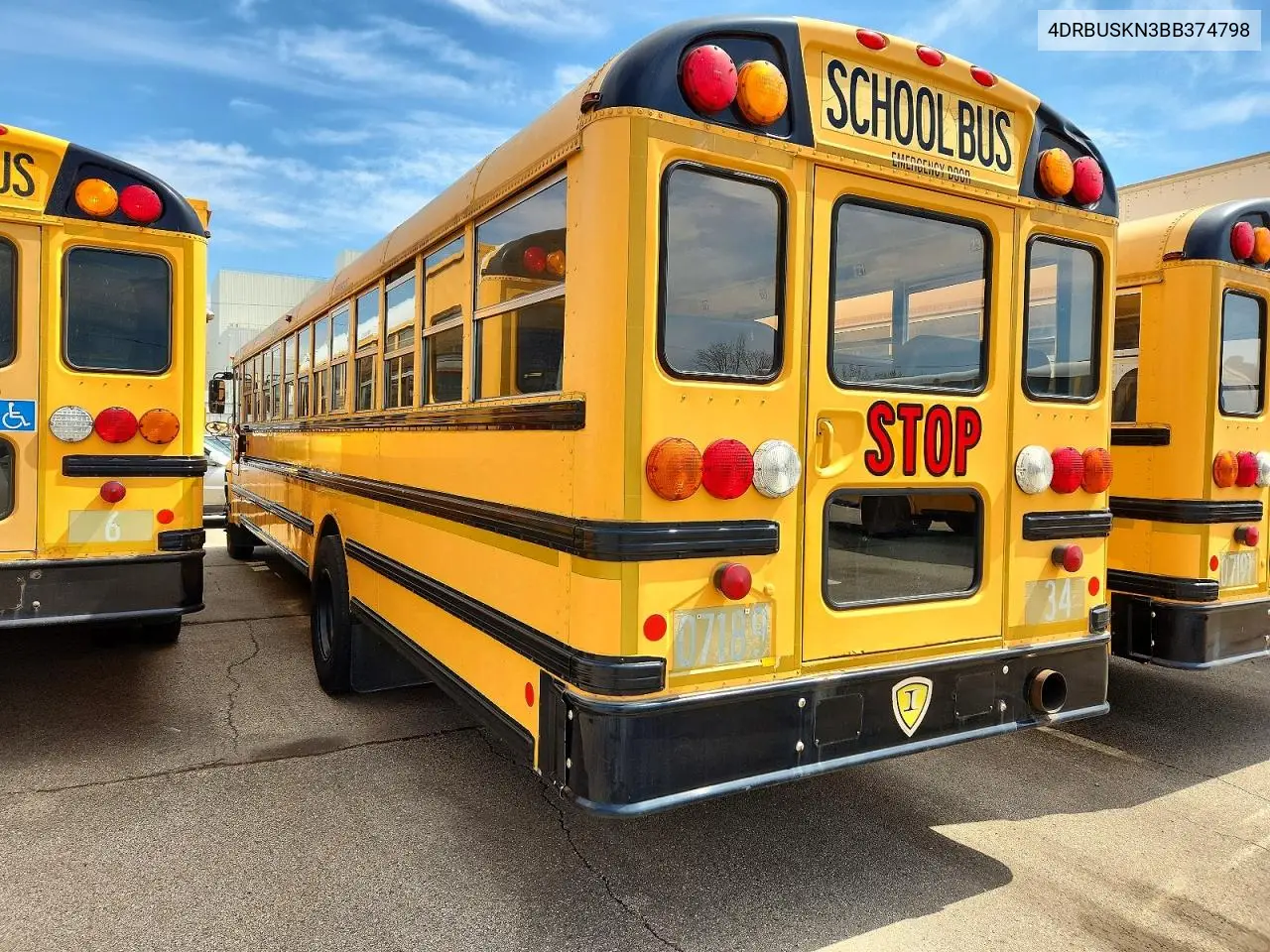 2011 Ic Corporation Ce Series School - School Bus VIN: 4DRBUSKN3BB374798 Lot: 47112116