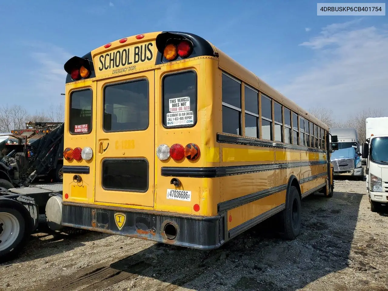 2012 Ic Corporation Ce Series School - School Bus VIN: 4DRBUSKP6CB401754 Lot: 47036686