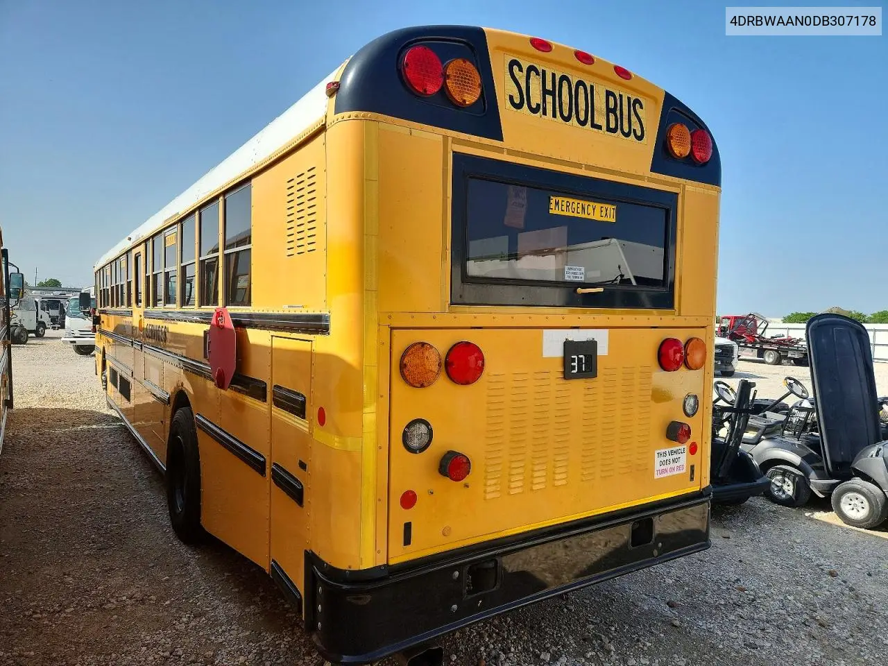 2013 Ic Corporation Re Series School - School Bus VIN: 4DRBWAAN0DB307178 Lot: 48600836