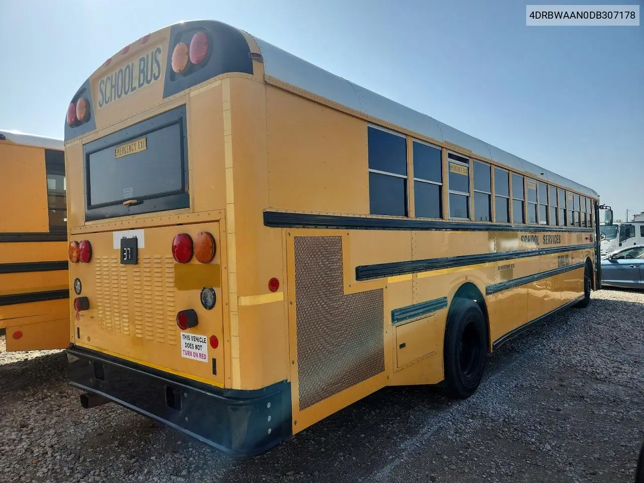 2013 Ic Corporation Re Series School - School Bus VIN: 4DRBWAAN0DB307178 Lot: 48600836