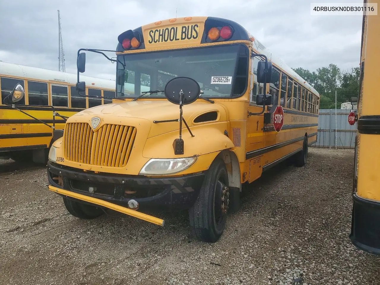 2013 Ic Corporation Ce Series School - School Bus VIN: 4DRBUSKN0DB301116 Lot: 52365726