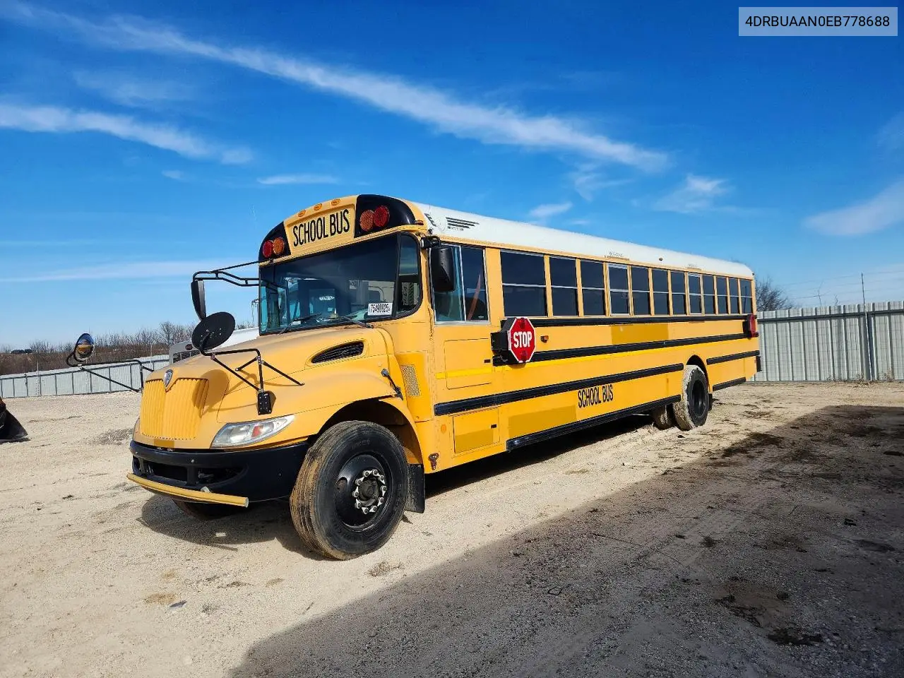 2014 Ic Corporation Ce Series School - School Bus VIN: 4DRBUAAN0EB778688 Lot: 75490825