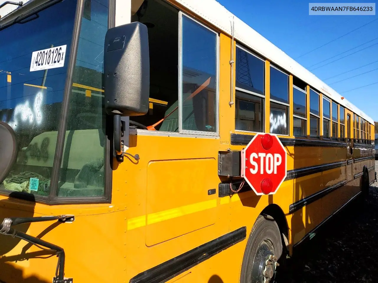 2015 Ic Corporation Re Series School - School Bus VIN: 4DRBWAAN7FB646233 Lot: 42018126