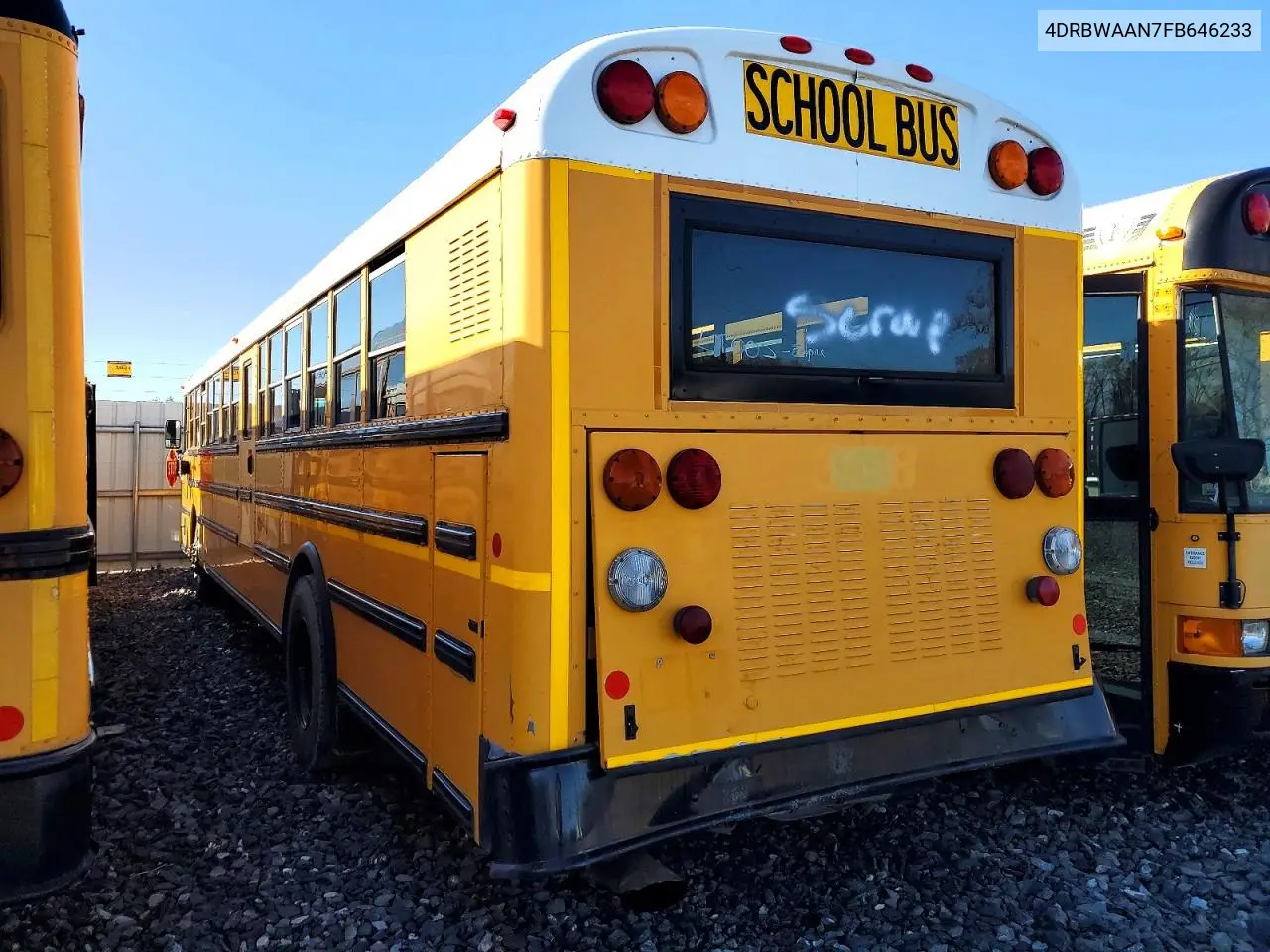 2015 Ic Corporation Re Series School - School Bus VIN: 4DRBWAAN7FB646233 Lot: 42018126