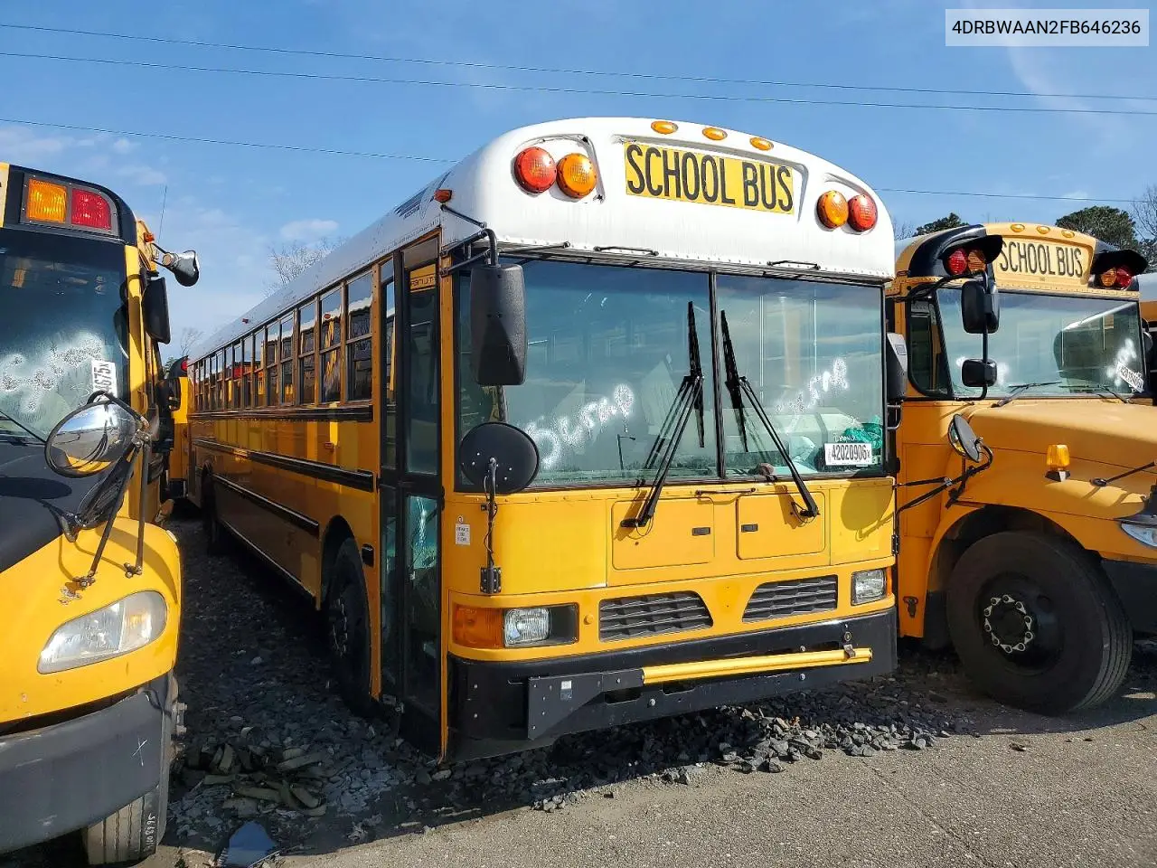 2015 Ic Corporation Re Series School - School Bus VIN: 4DRBWAAN2FB646236 Lot: 42020906