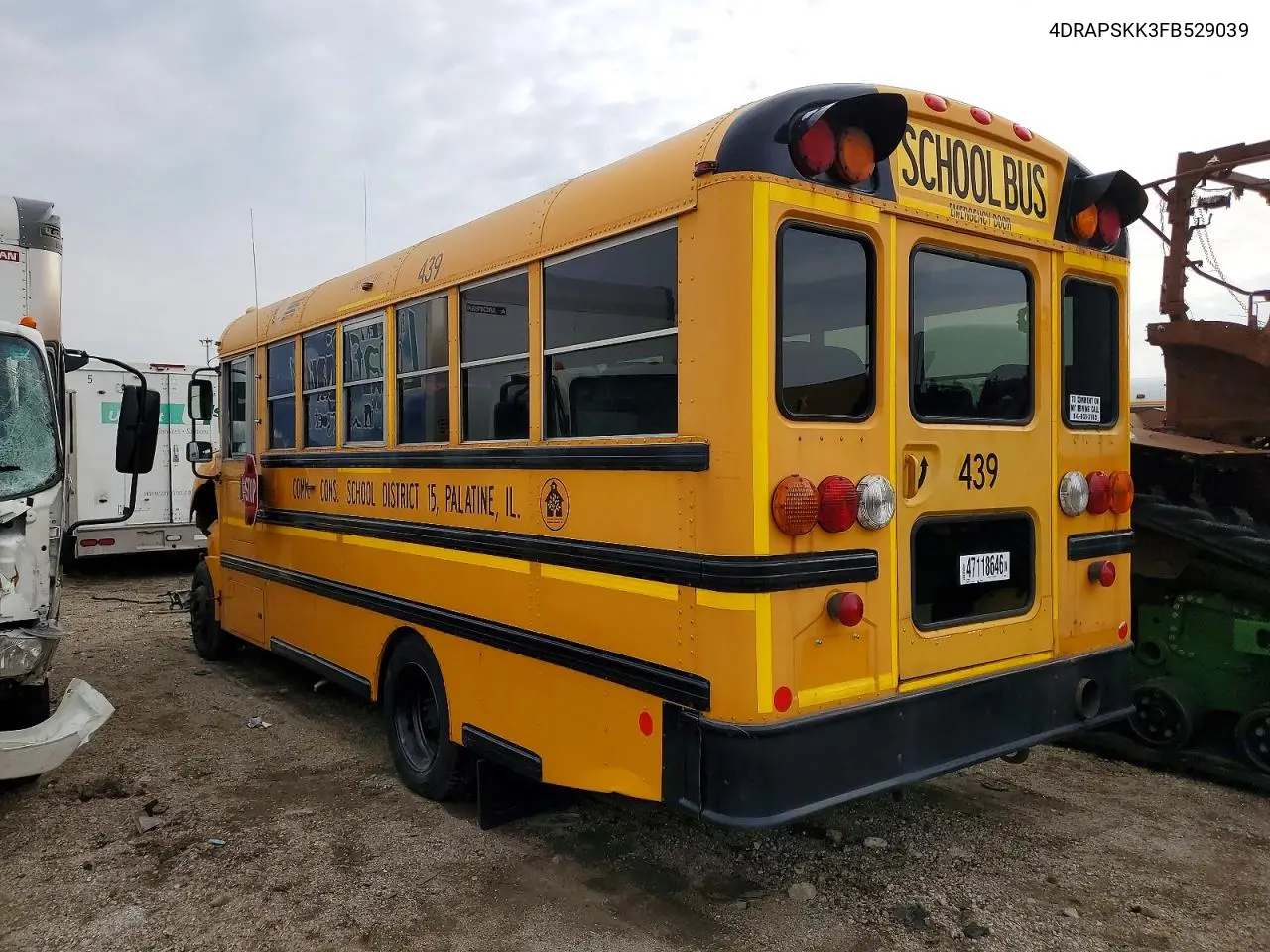 2015 Icrp 3000 3200 - School Bus VIN: 4DRAPSKK3FB529039 Lot: 47118646