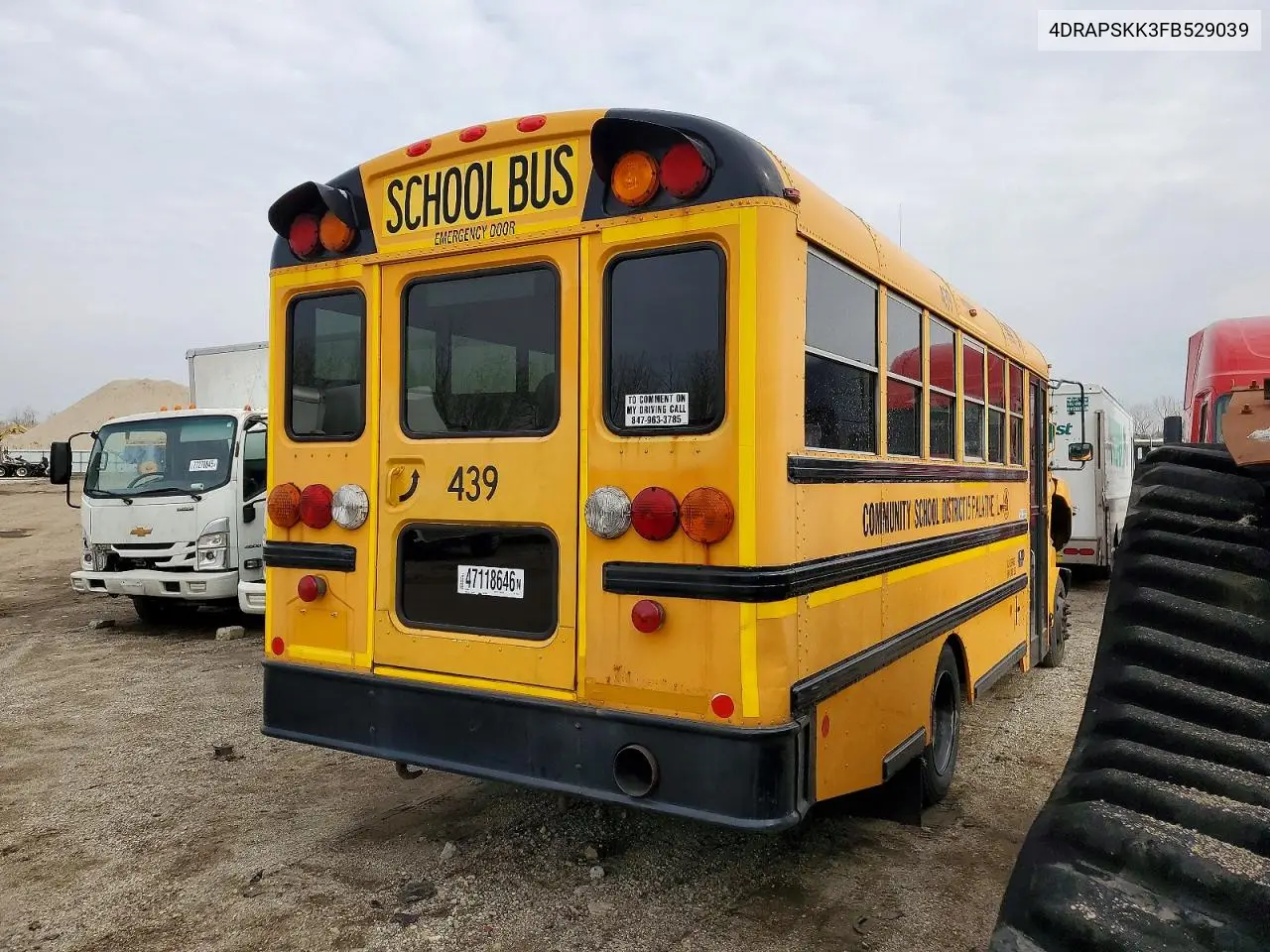 2015 Icrp 3000 3200 - School Bus VIN: 4DRAPSKK3FB529039 Lot: 47118646