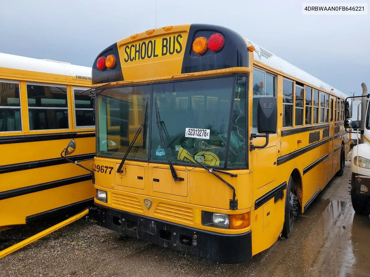 2015 Ic Corporation Re Series School - School Bus VIN: 4DRBWAAN0FB646221 Lot: 52313276